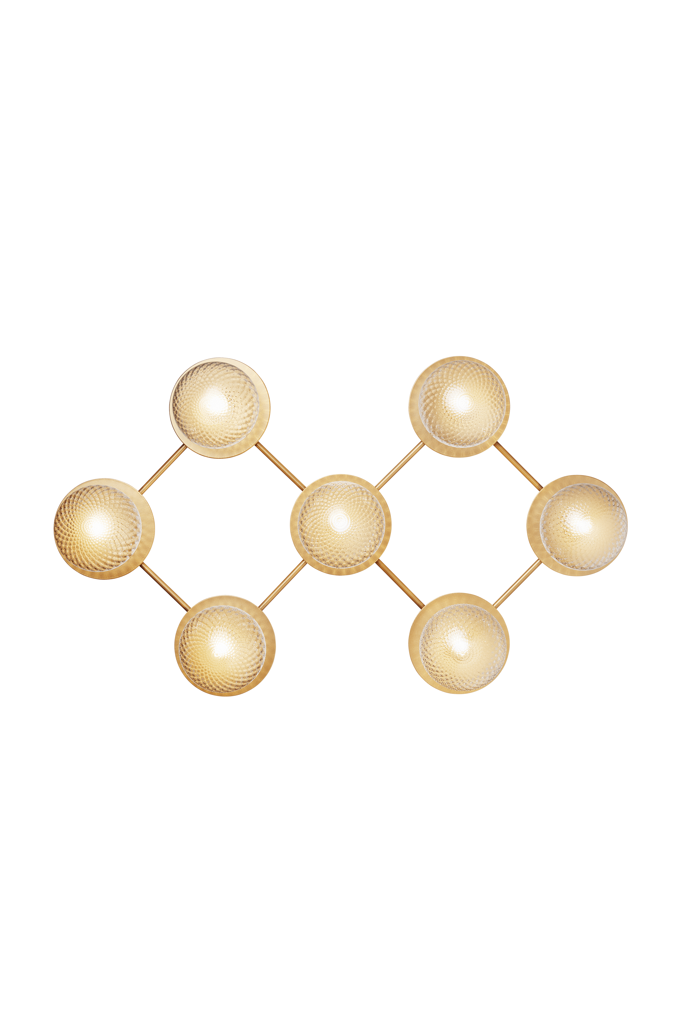 LIILA Wall Lamp 7 Gold with Transparent Glass