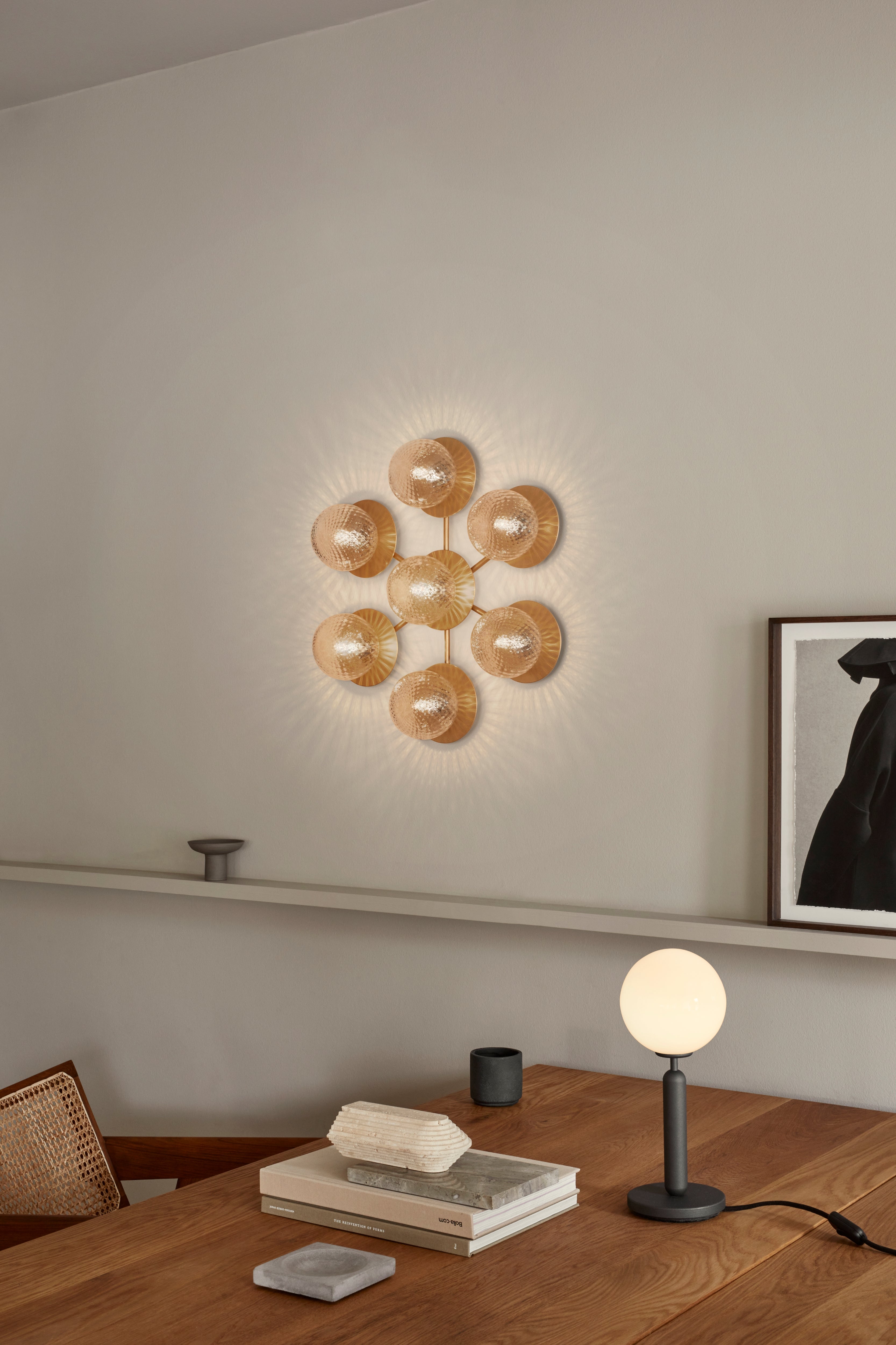 LIILA STAR Wall Lamp in Gold with Transparent Glass