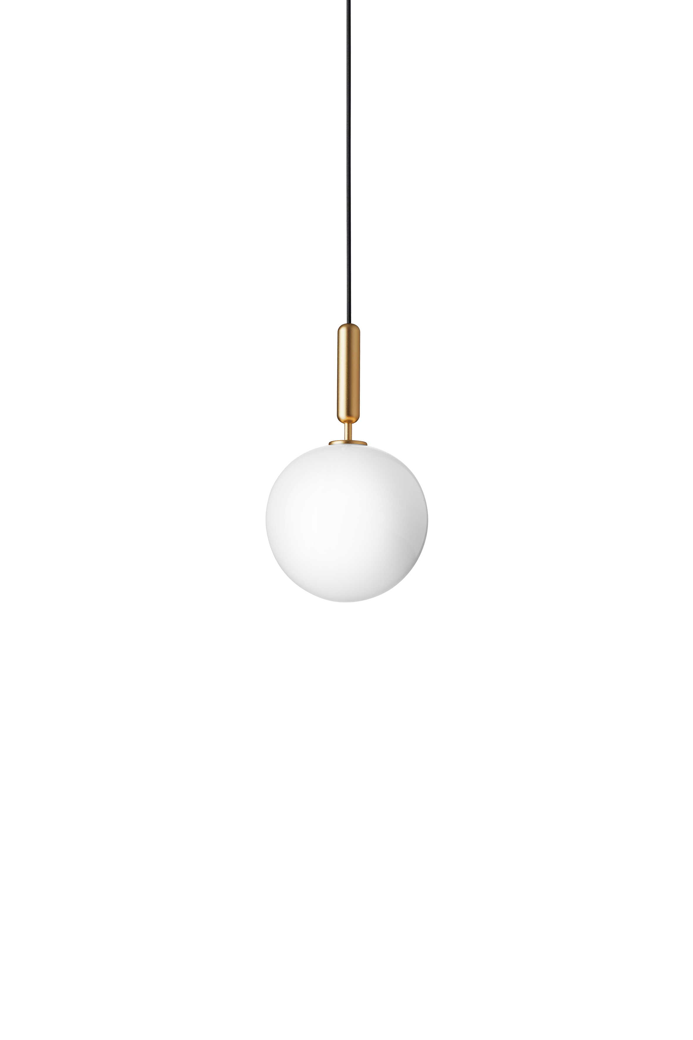 Pendelleuchte MIIRA aus Messing mit opalem Glas