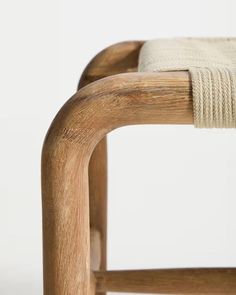 Außenbank ALIPA beige mit Akazienholz
