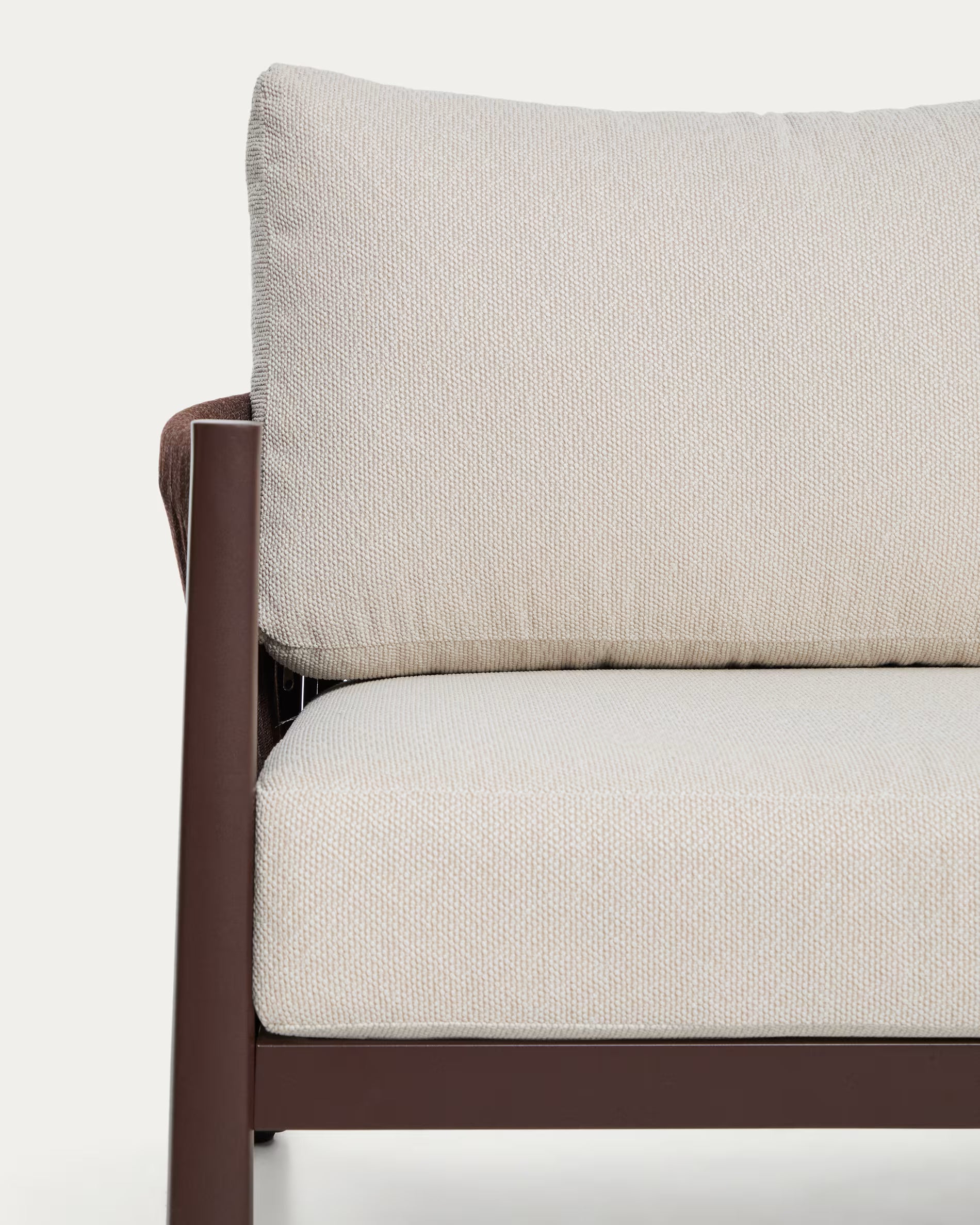 Gartenmöbelset ALERIA beige mit dunklem Gestell