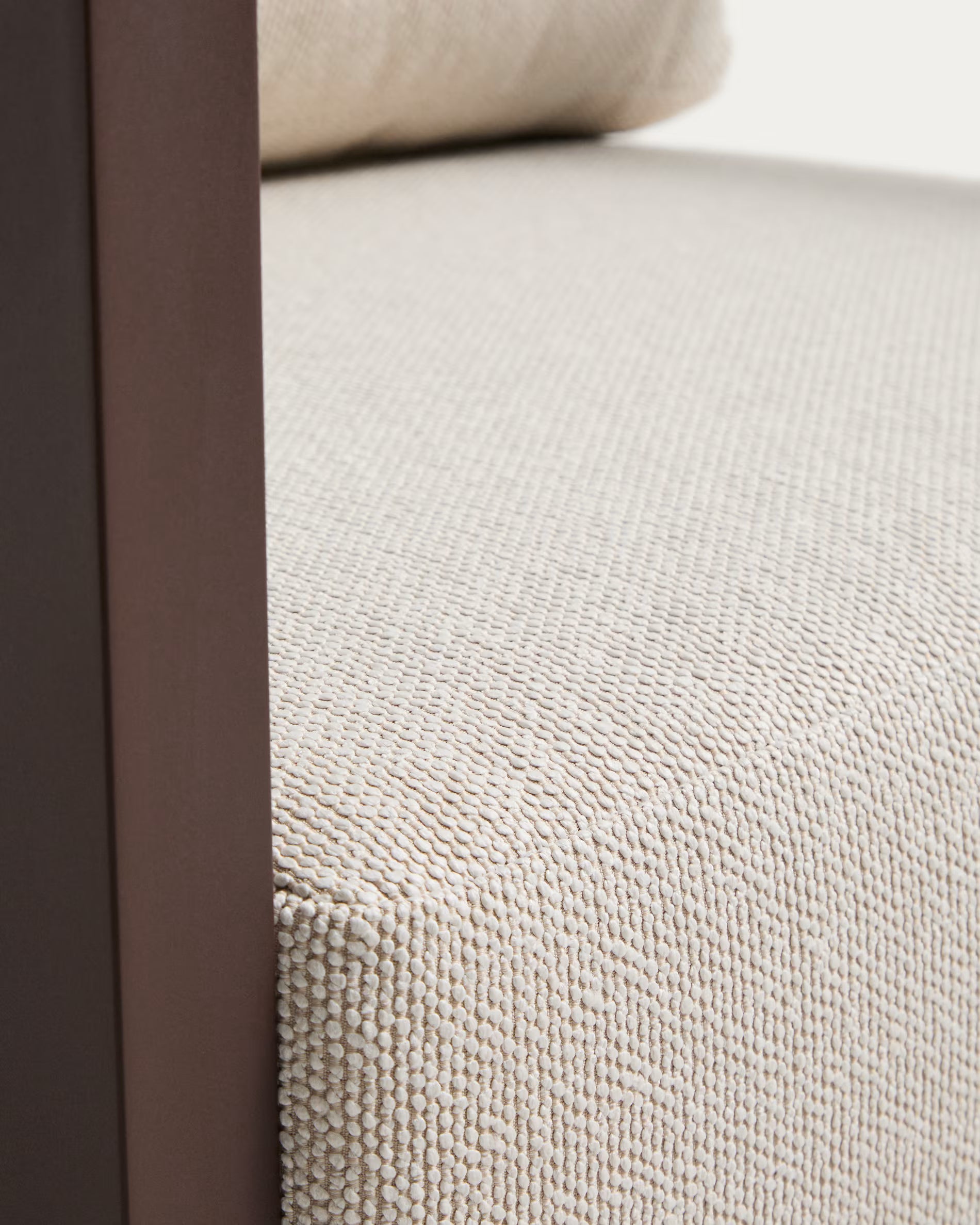 Gartenstuhl NERANO in Beige mit braunem Gestell