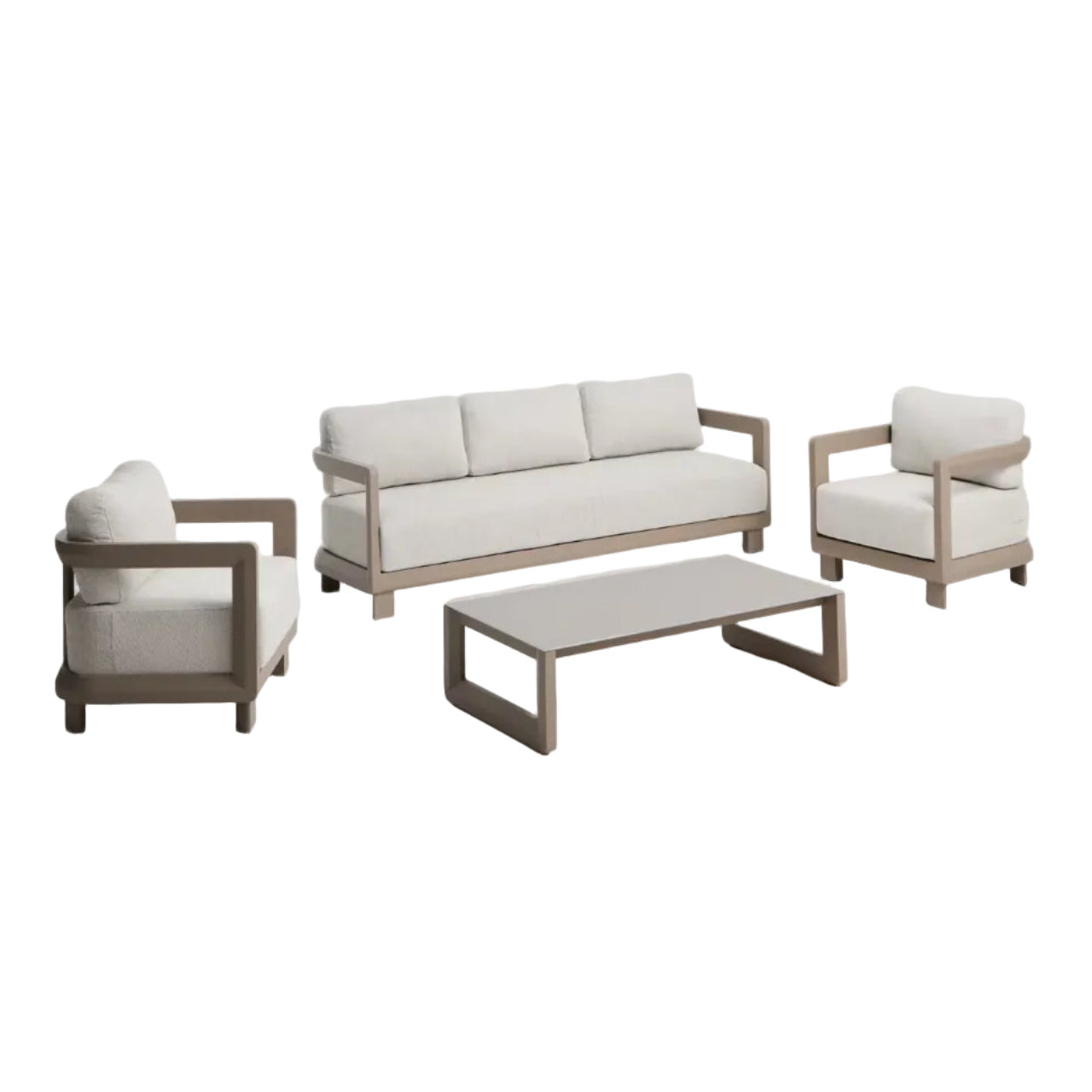 Gartenmöbelset NERANO in Grau-Beige