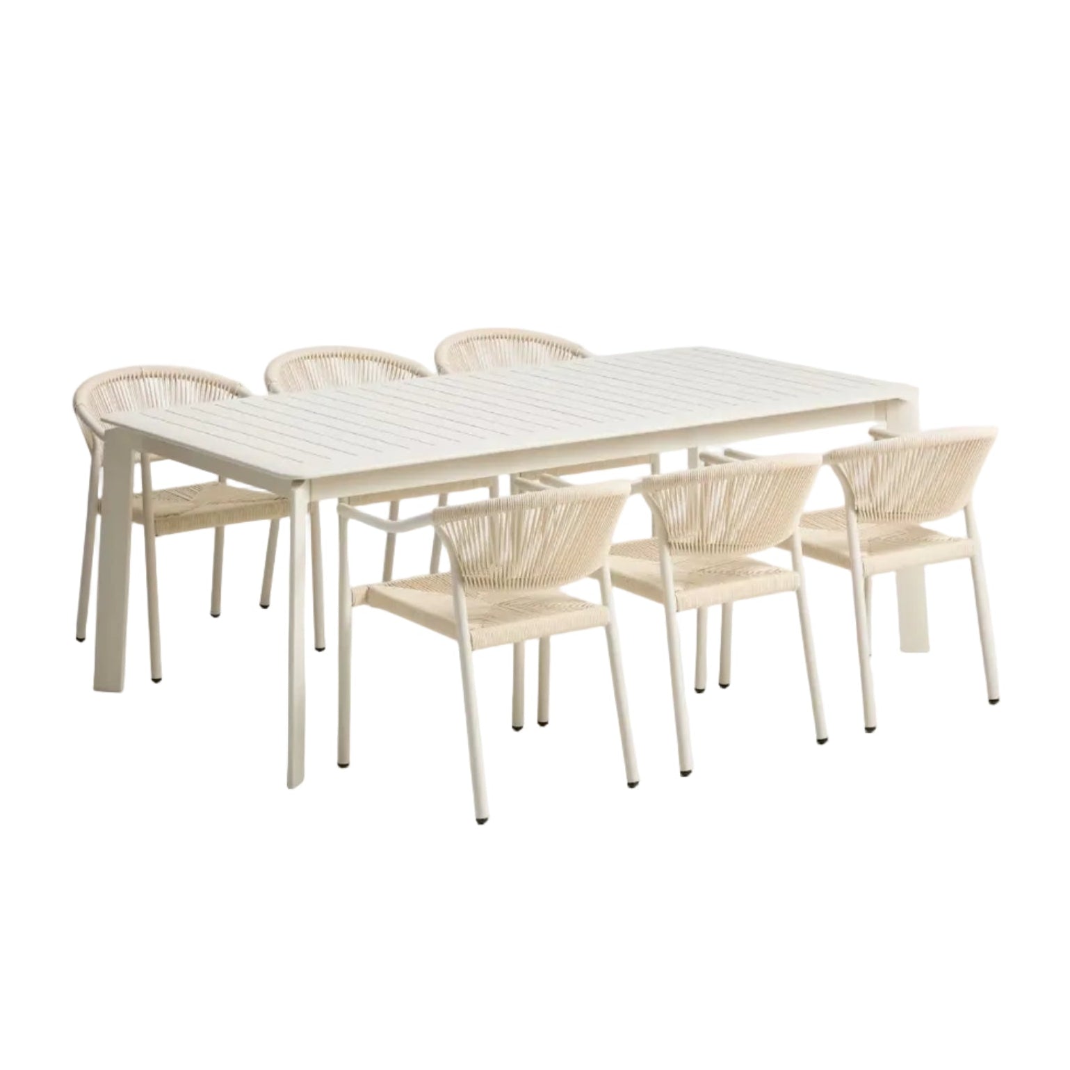 BRELA ecru garden set with aluminum base