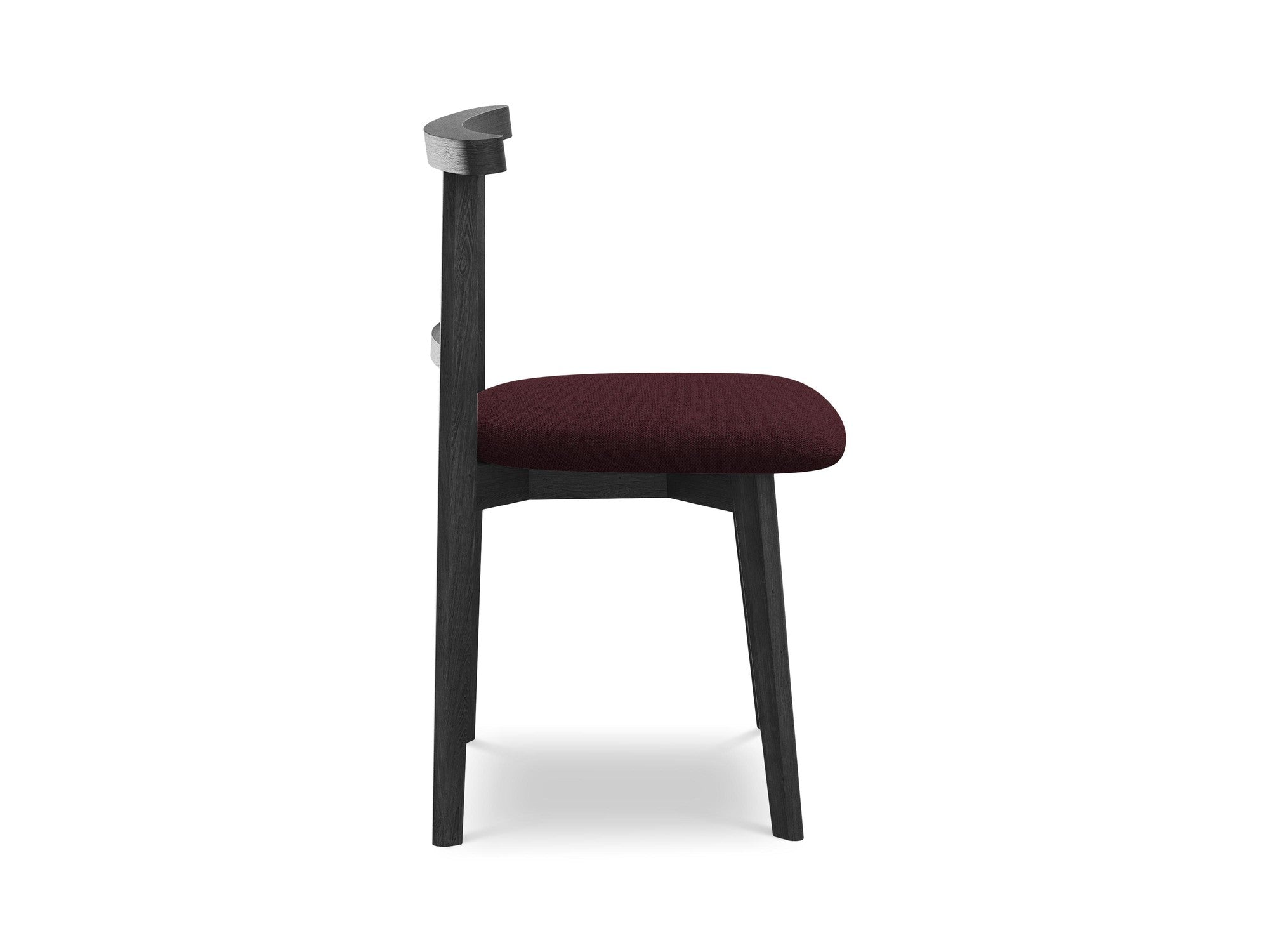 OHELO Chair in Burgundy with Black Beech Base