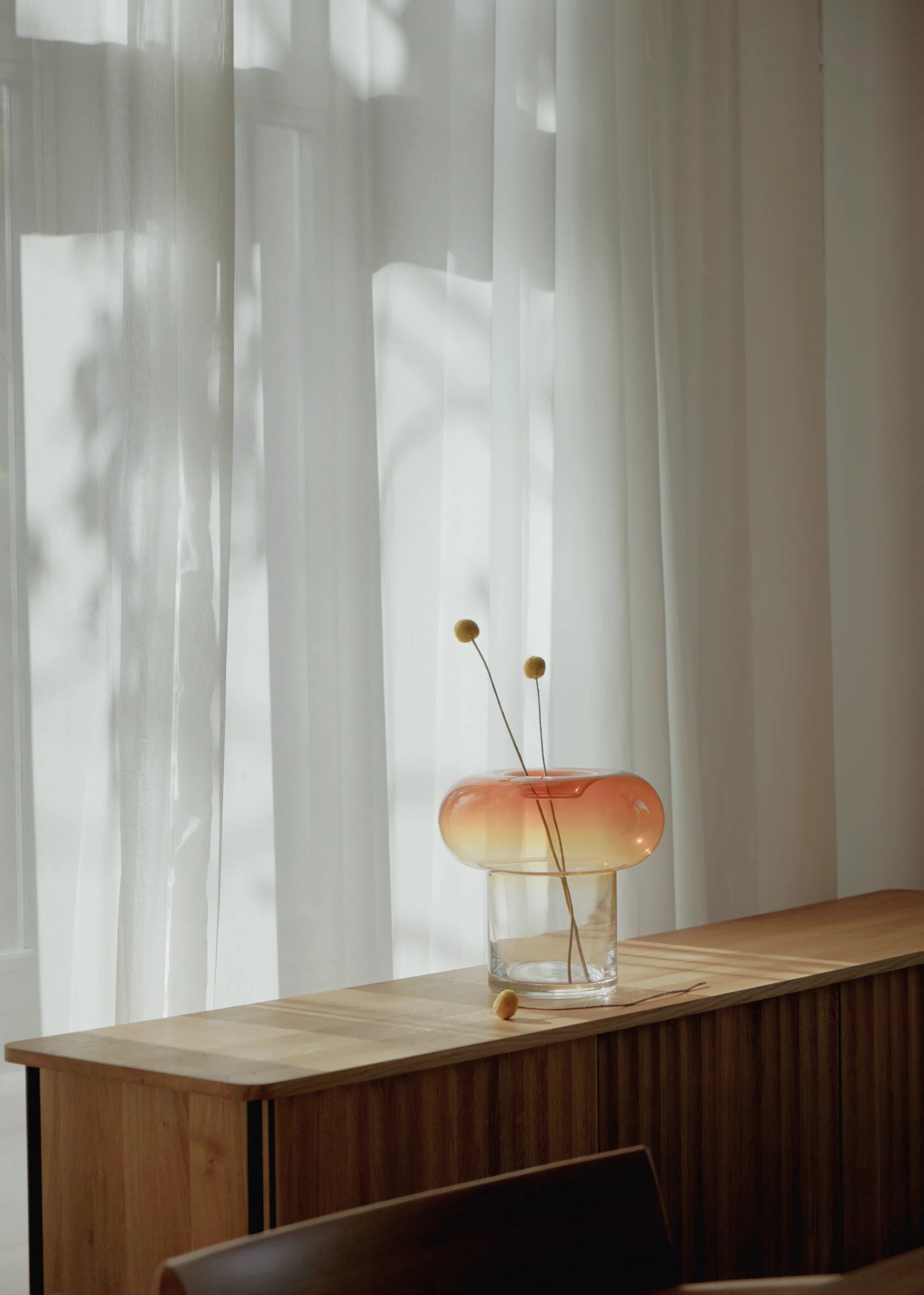 Vase ORIO orange Glas mundgeblasen