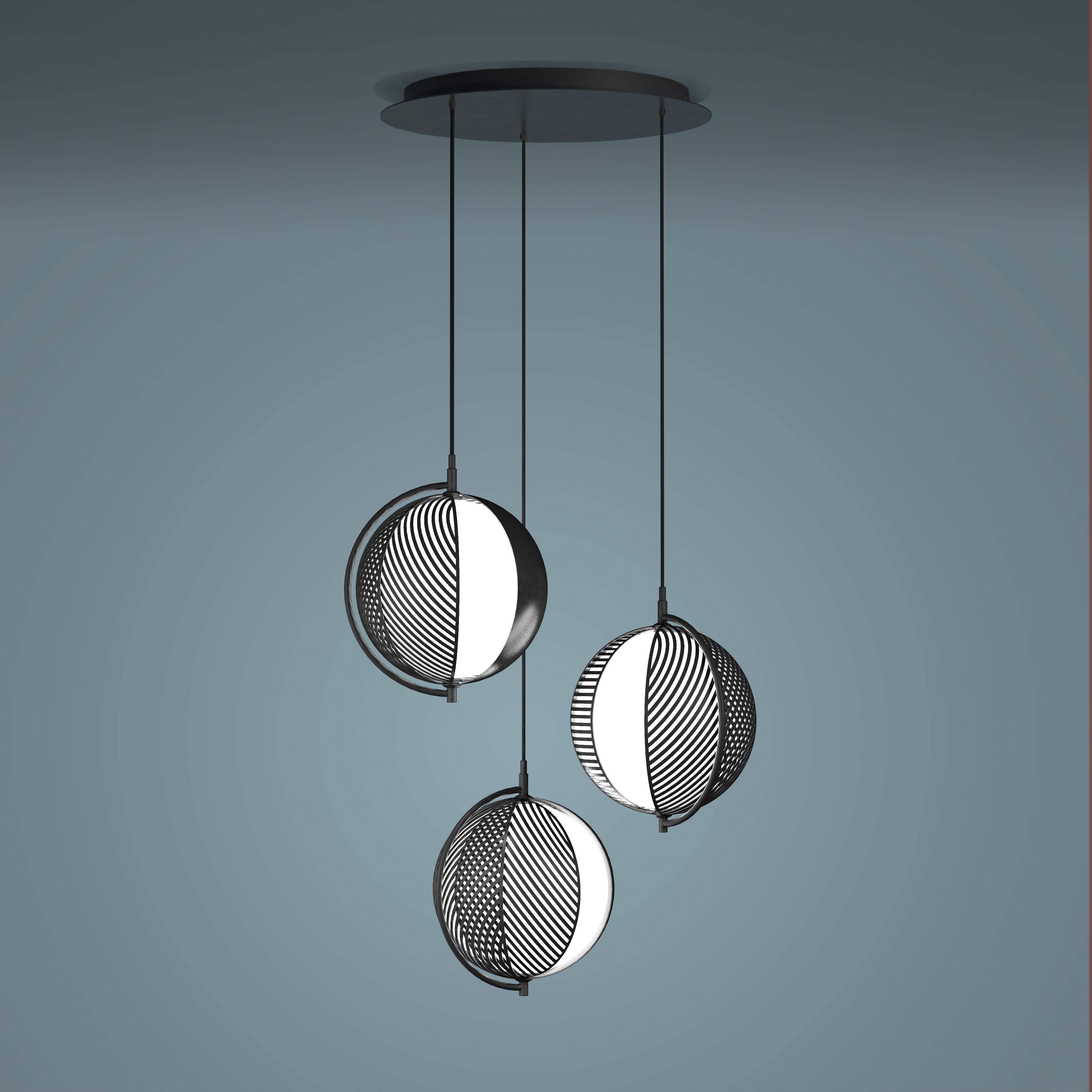 Kronleuchter MONDO TRIPLETTE schwarz