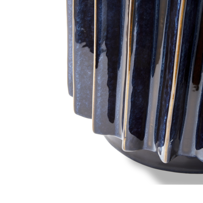 OKRA Side Table Blue Ceramic