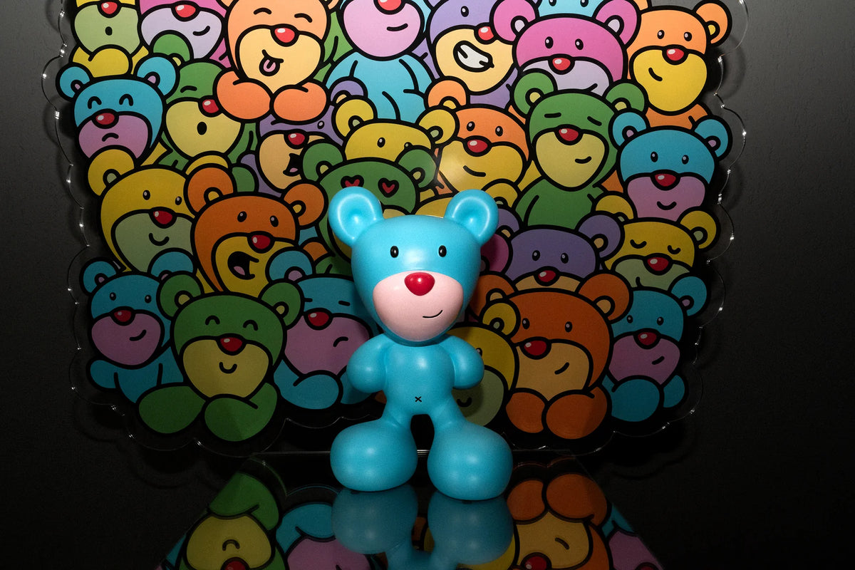 Dekorative Figur BLAUER BÄR blau - limitierte Auflage