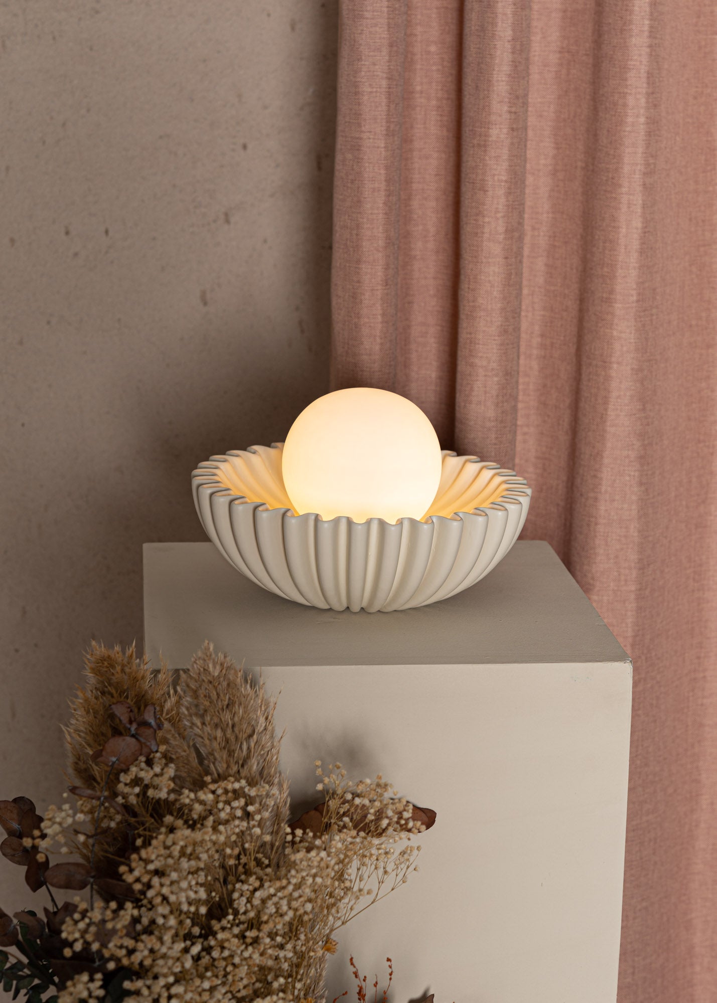 Tischlampe OSTRO ecru