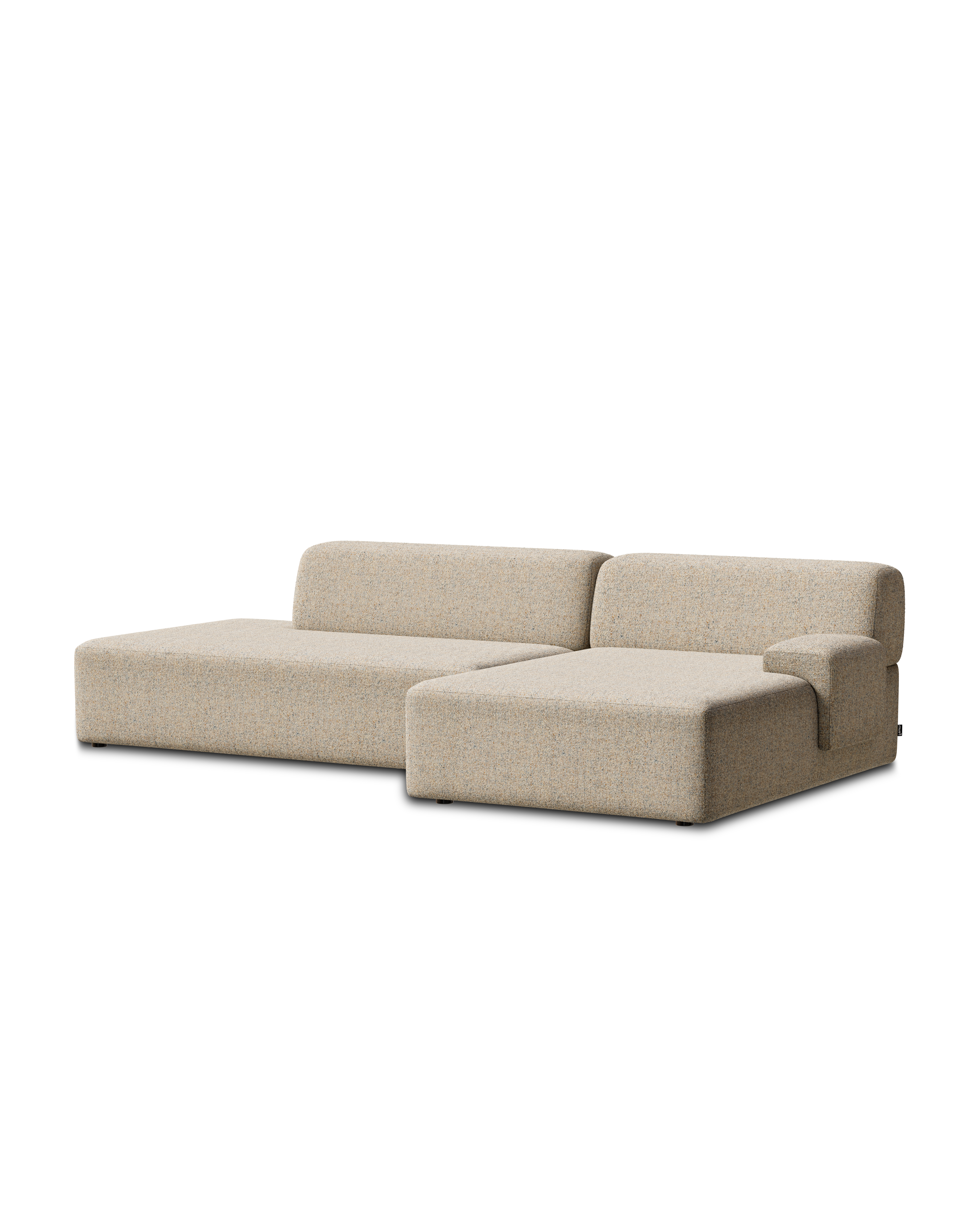 Offene rechteckige modulare Eckcouch UMI beige [Amelia]