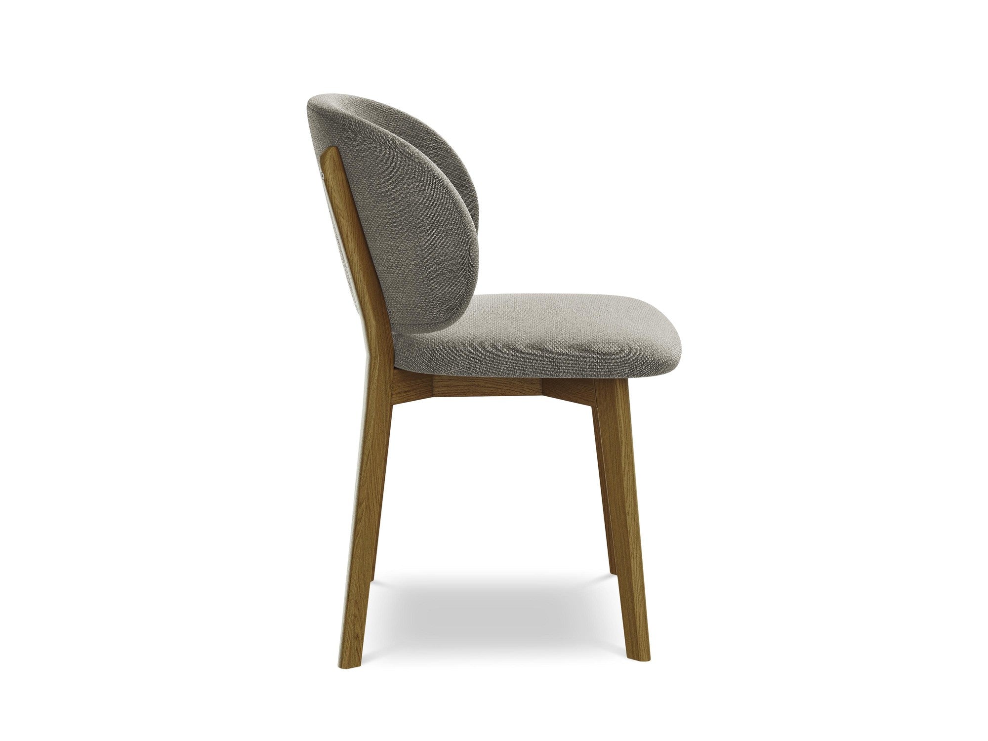 Stuhl PAHOA graue Boucle mit Buchenbasis