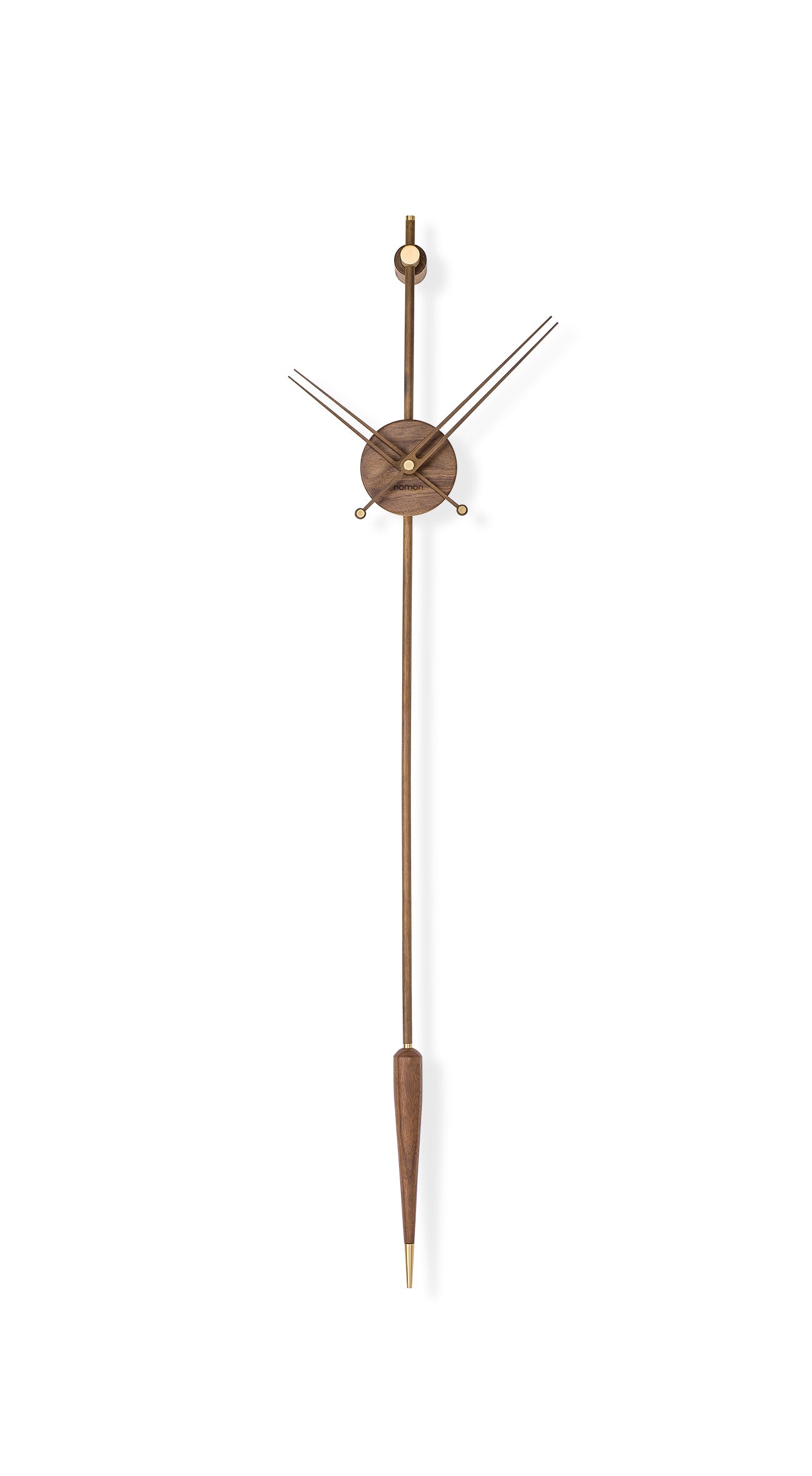 Wanduhr PUNTO Y COMA PREMIUM Nussbaum mit Messing