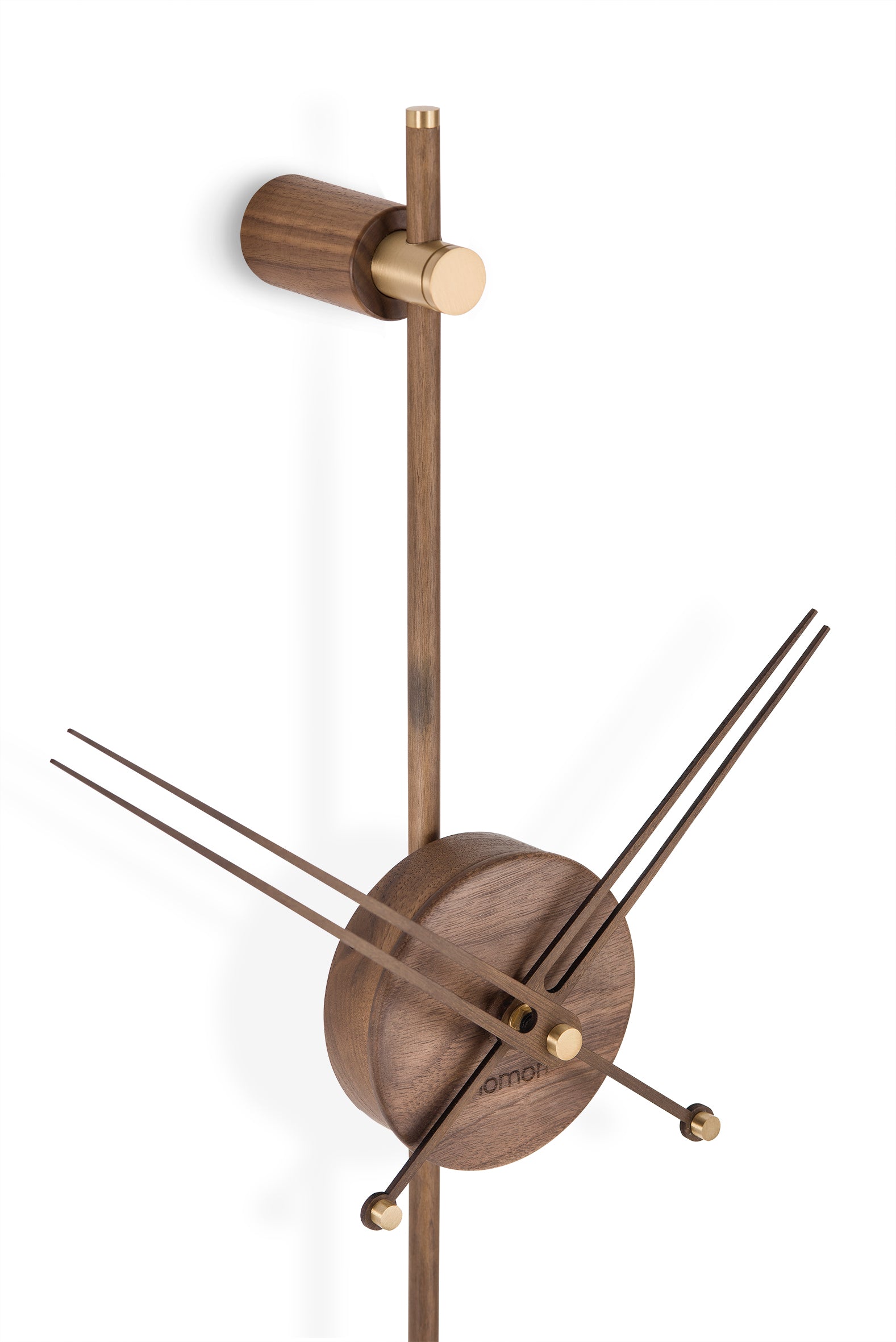Wanduhr PUNTO Y COMA PREMIUM Nussbaum mit Messing