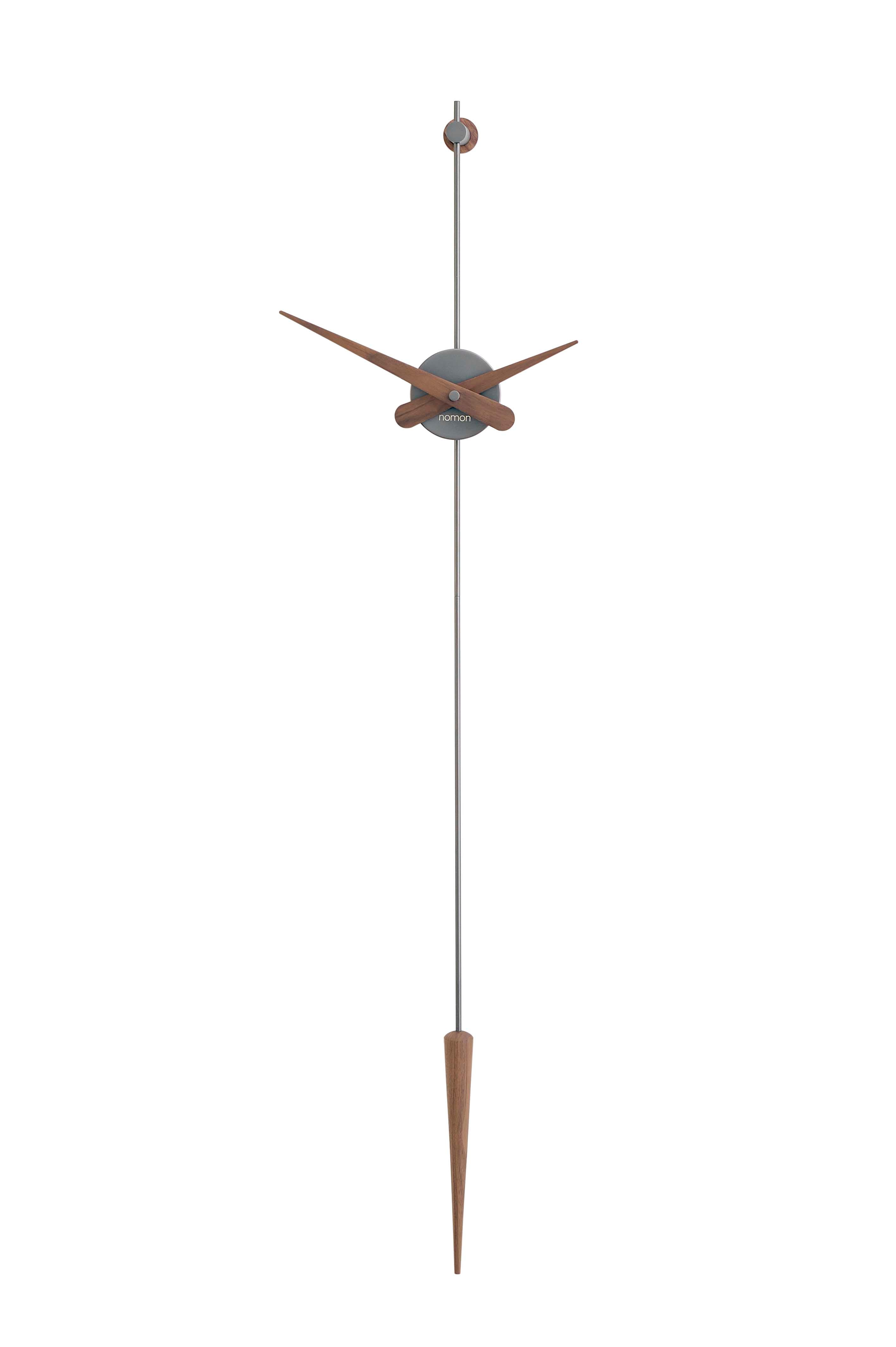 Wanduhr PUNTO Y COMA aus Nussbaum mit Graphit