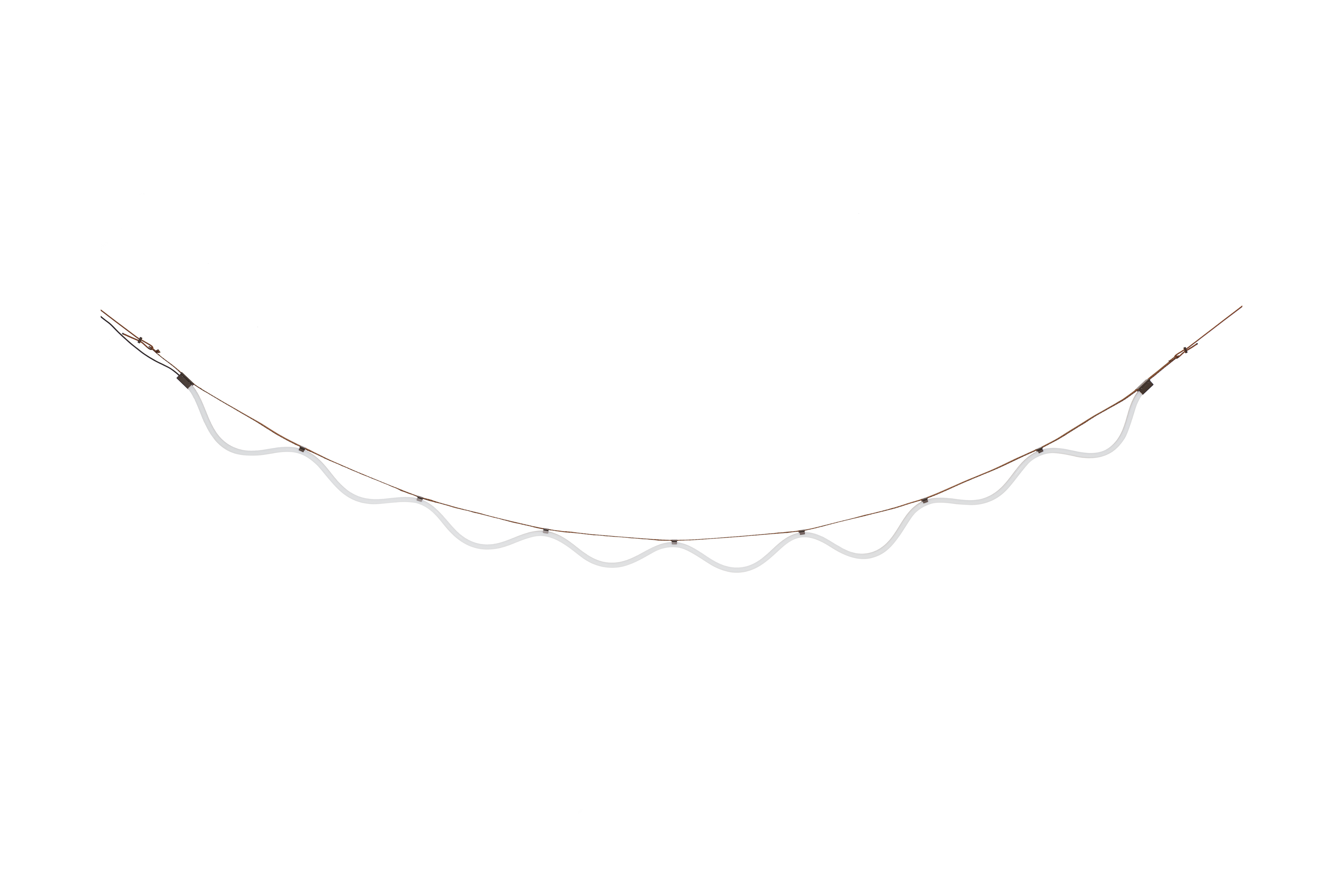 Hängelampe SPLINE in Braun mit Orange