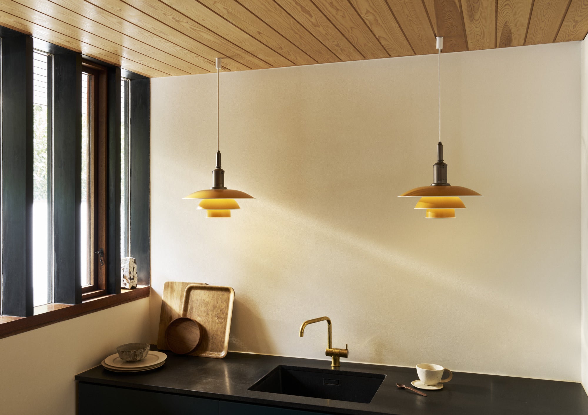 PH 3½-3 Yellow Pendant Lamp
