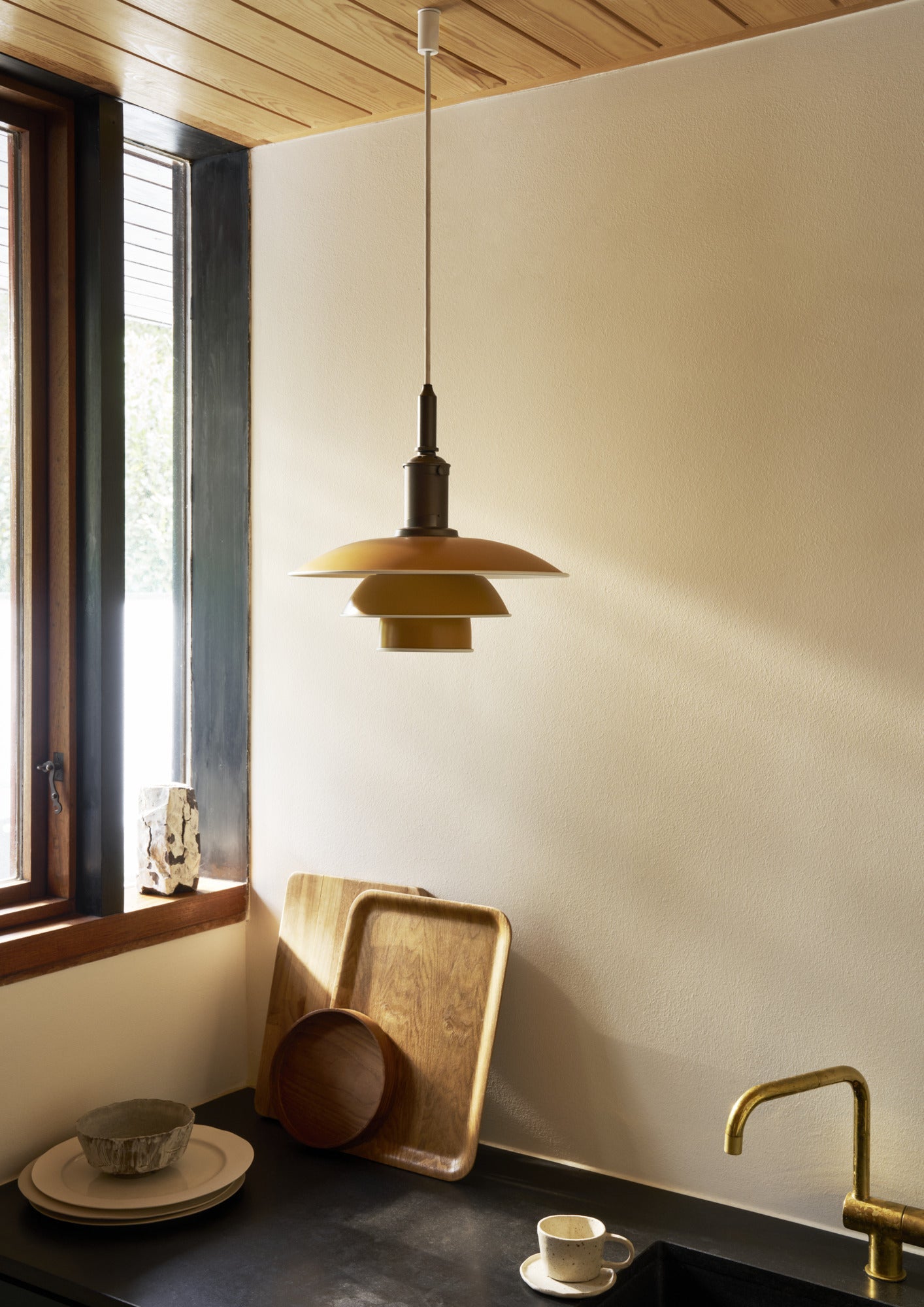 PH 3½-3 Yellow Pendant Lamp