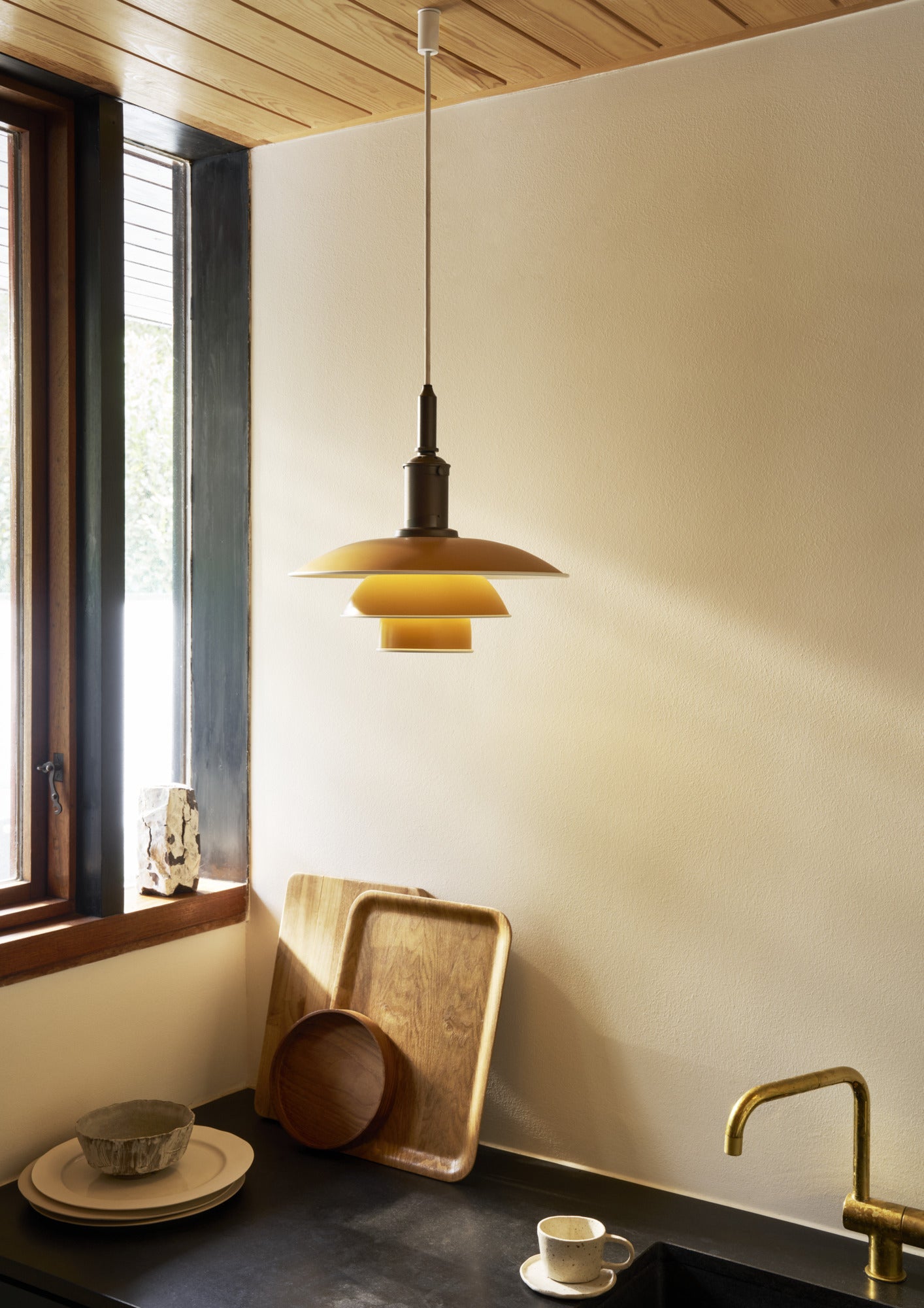 PH 3½-3 Yellow Pendant Lamp