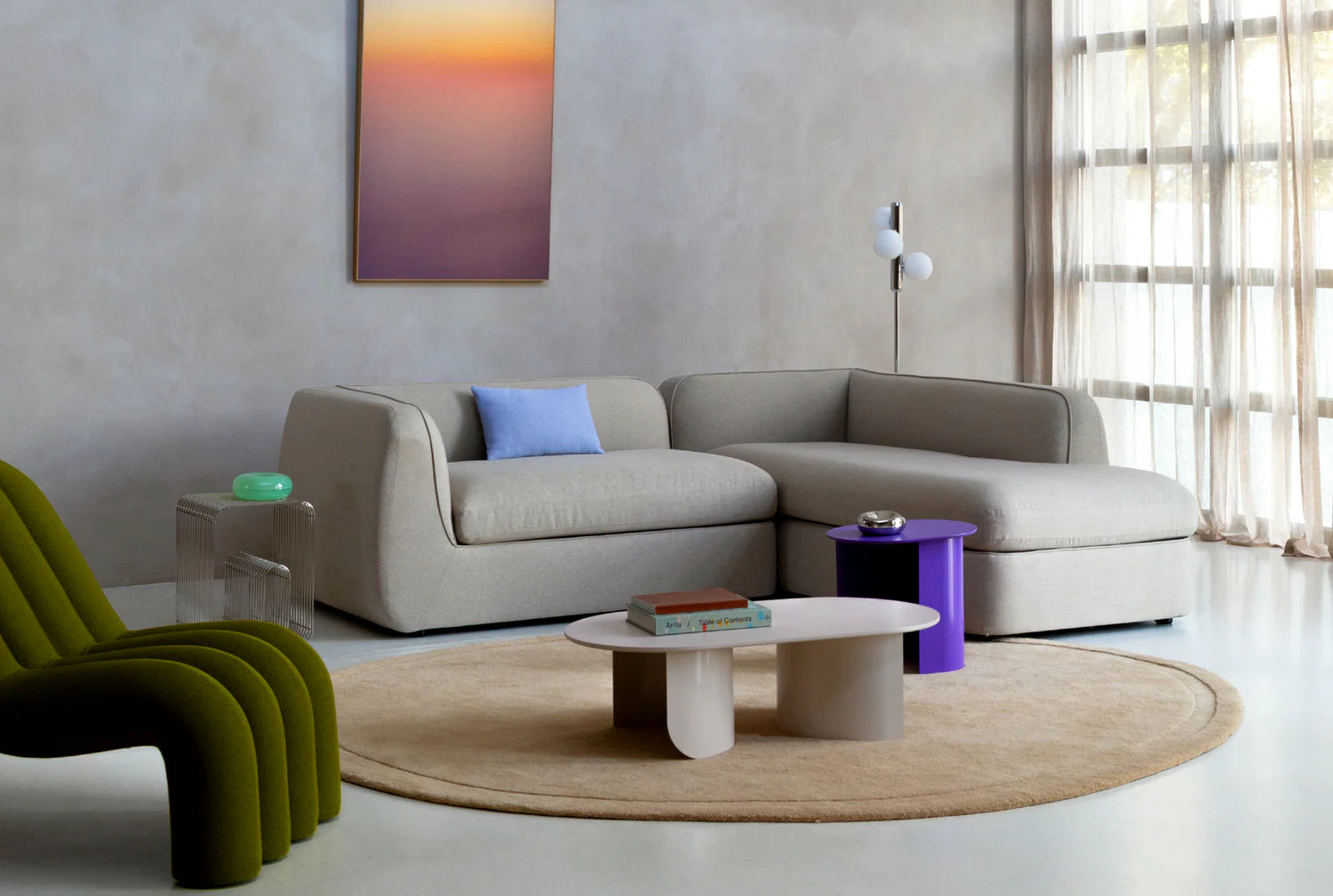 PLATEAU Cobalt Side Table