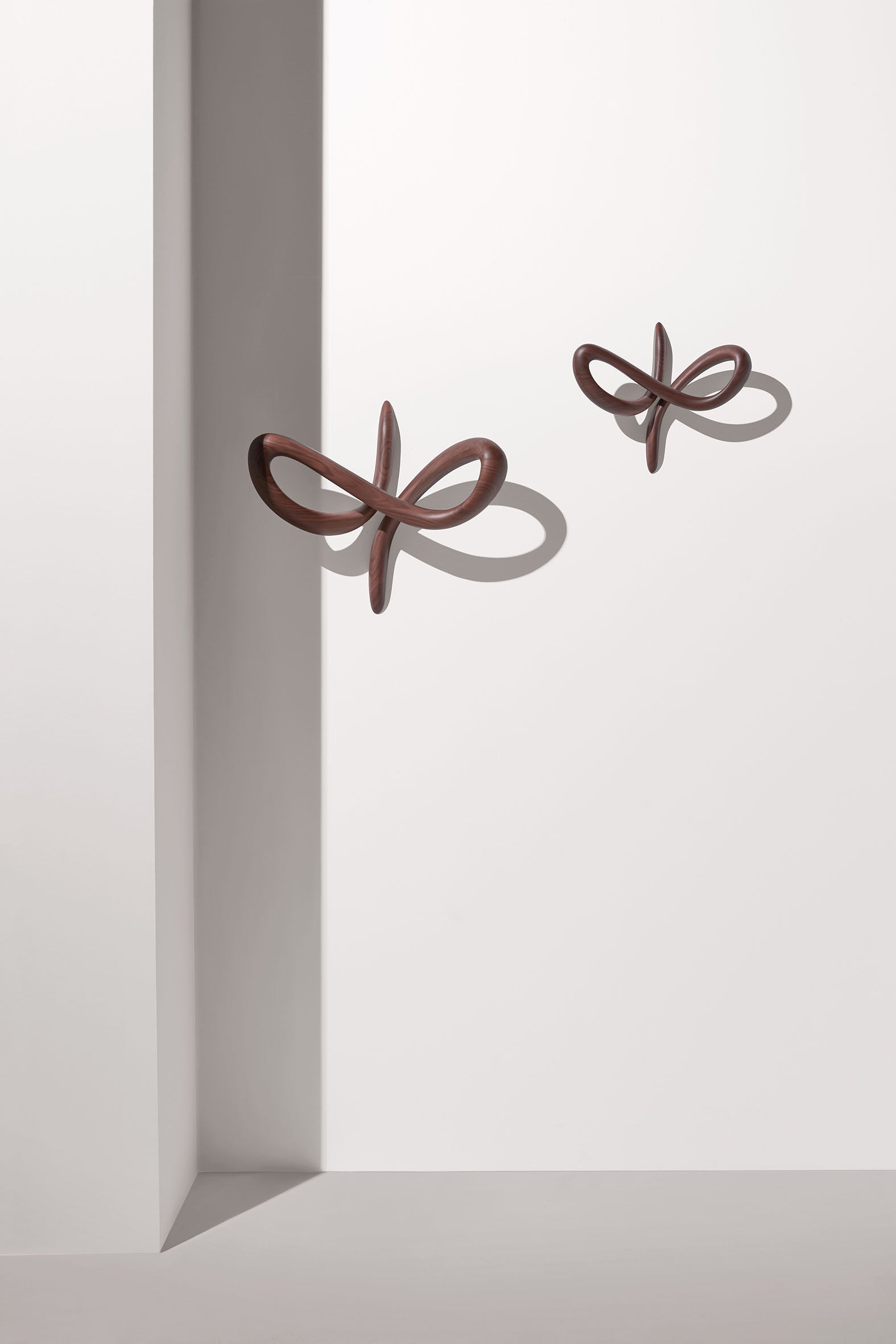 VERTIGO Wall Hook Walnut Wood