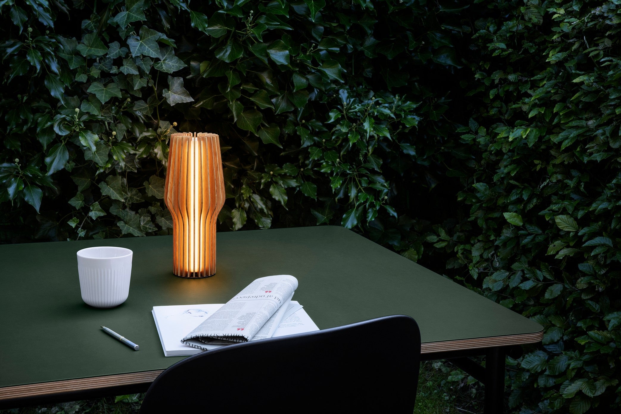 Tragbare Lampe RADIANT braun
