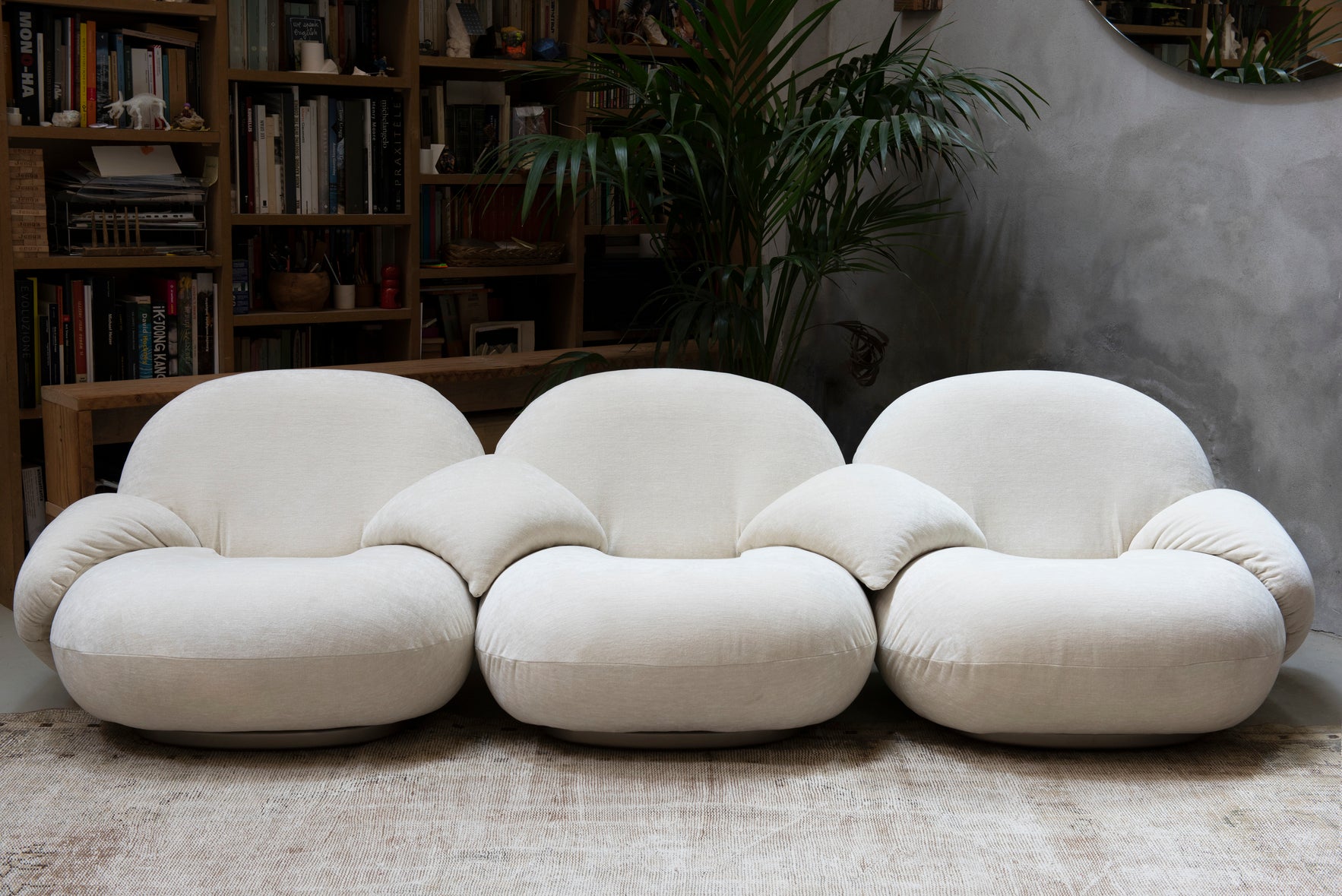 Sofa 3-Sitzer PACHA mit schwarzem Gestell