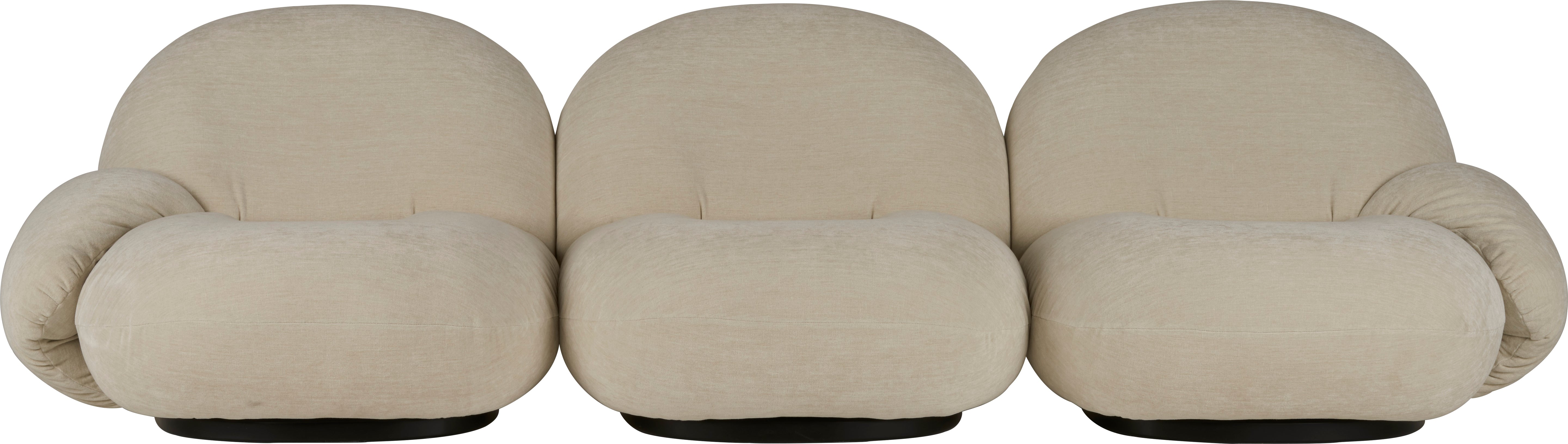 Sofa 3-Sitzer PACHA mit schwarzem Gestell