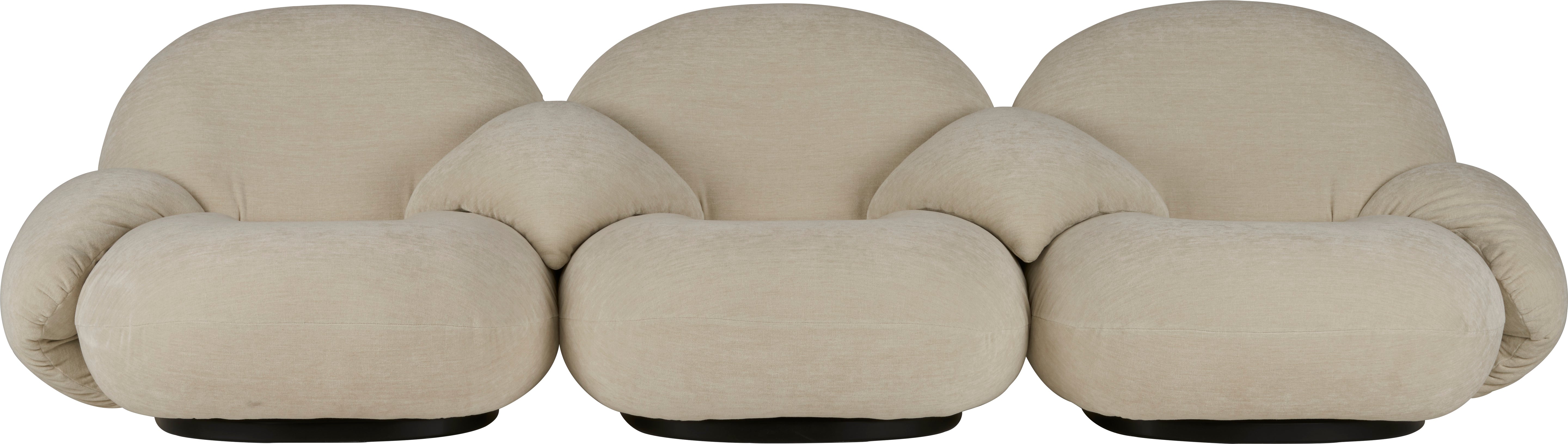 Sofa 3-Sitzer PACHA mit schwarzem Gestell