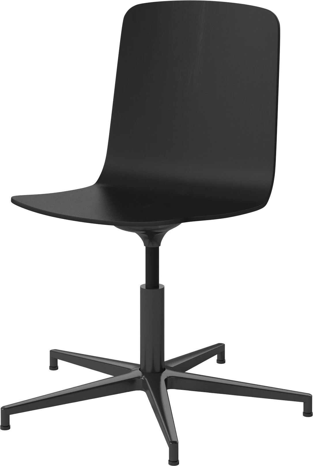 Palm Office Chair schwarzes Furnier mit einer schwarzen Basis