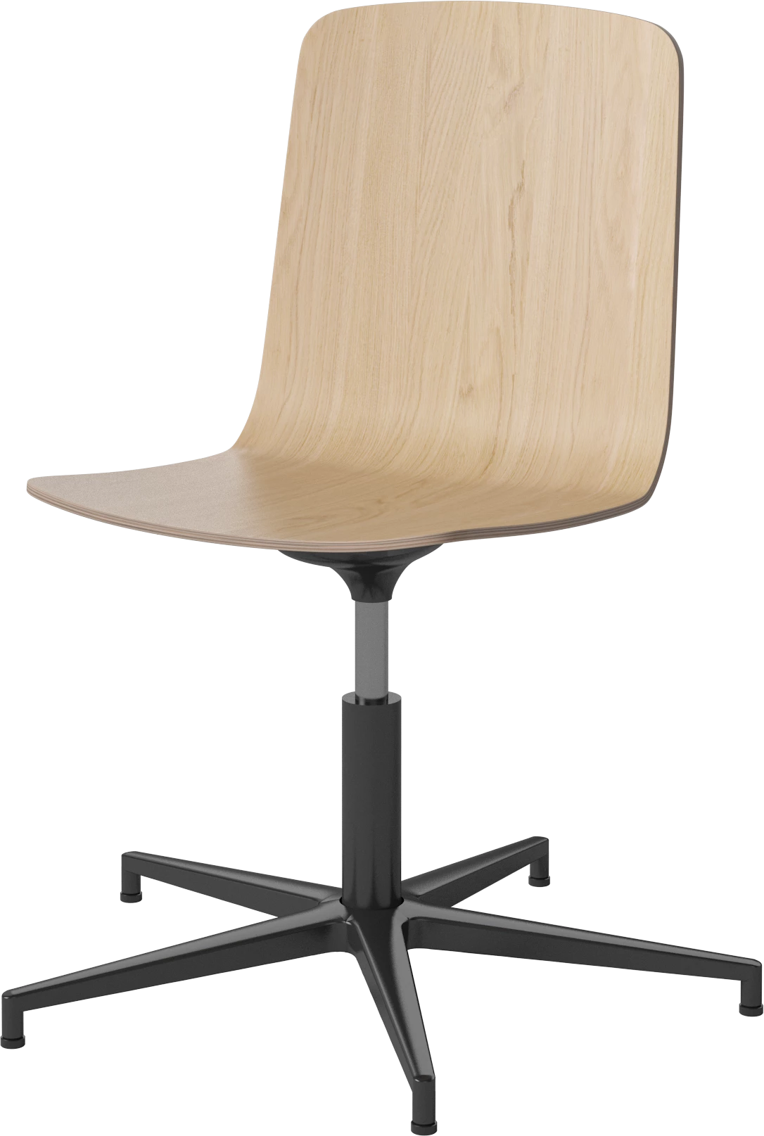 Palm Office Chair bleichte Furnier mit einer schwarzen Basis gebleicht