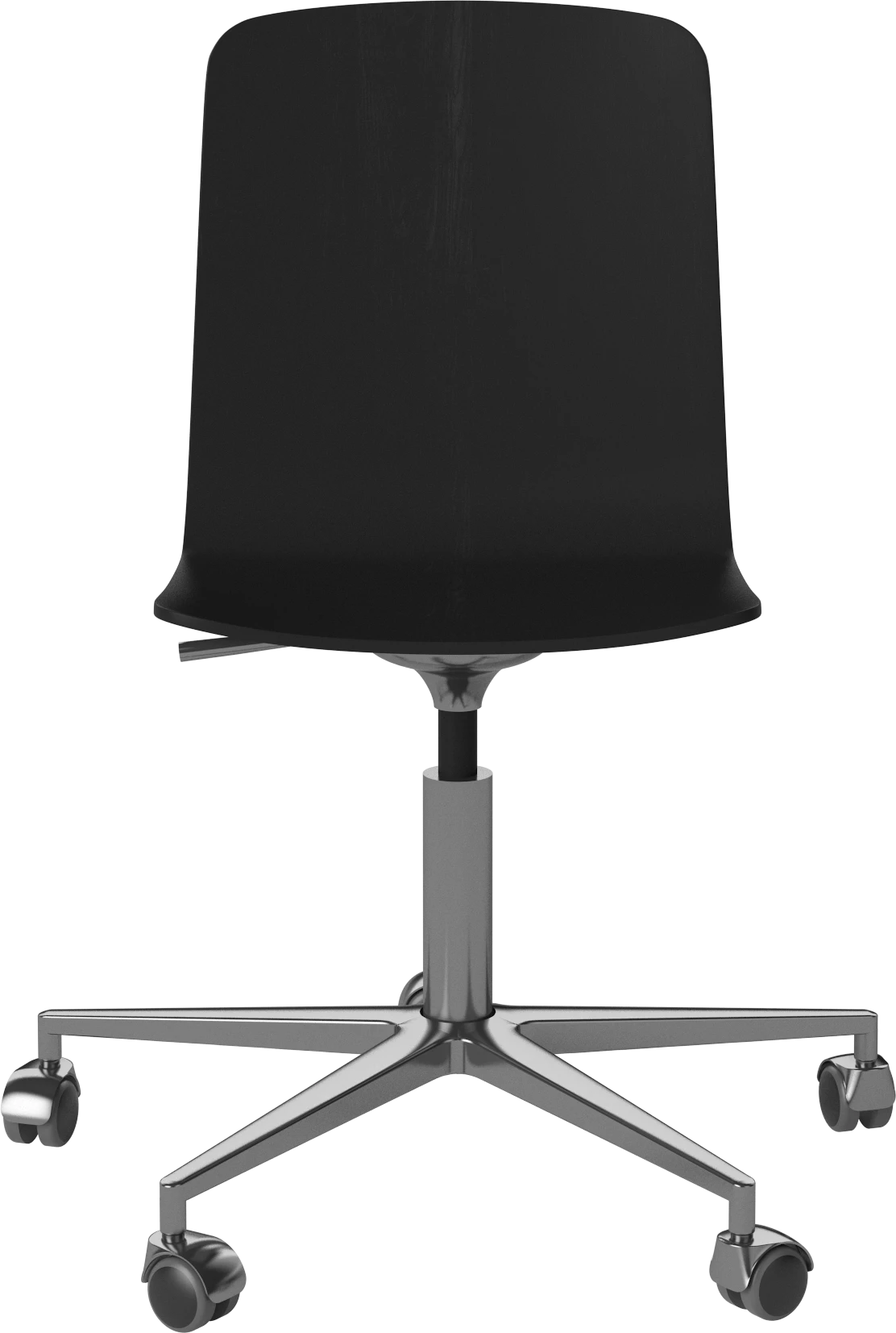 Palm Office Chair schwarzes Furnier mit einer Metallbasis