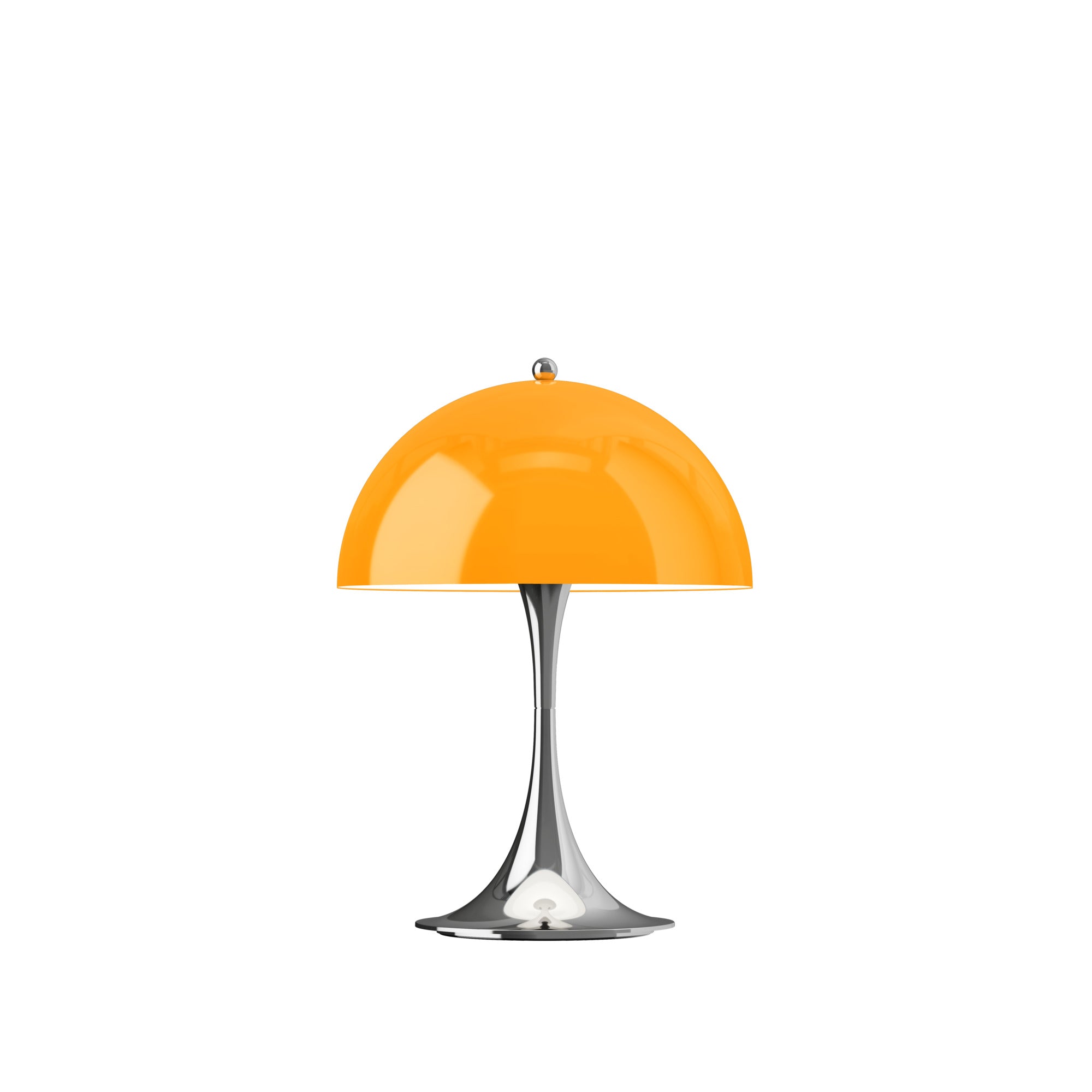 Tragbare Lampe PANTHELLA 250 orange mit verchromtem Fuß
