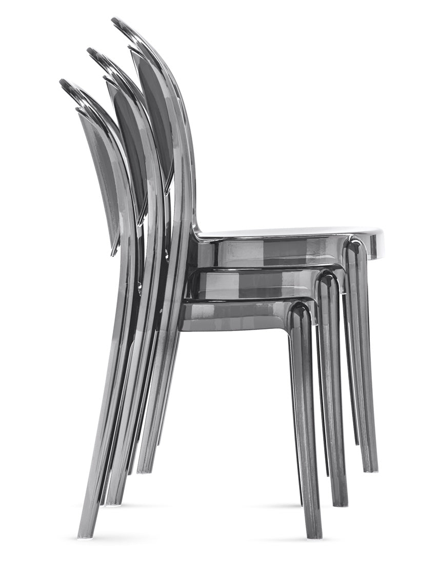 Stuhl PARISIENNE grau transparent