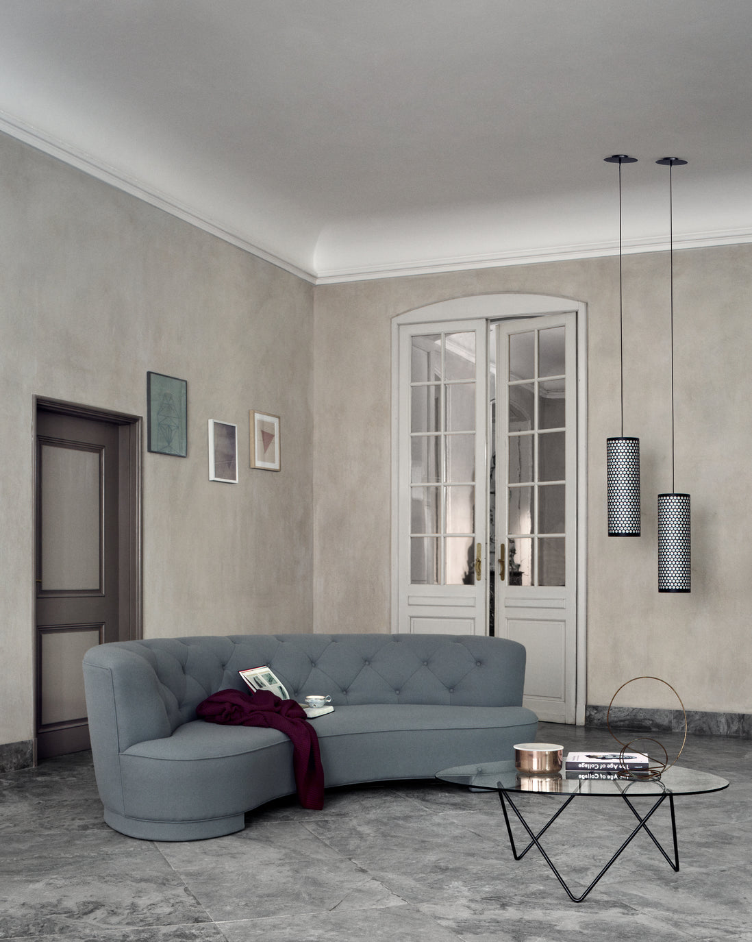 Couchtisch PEDRERA Glas mit goldenem Gestell