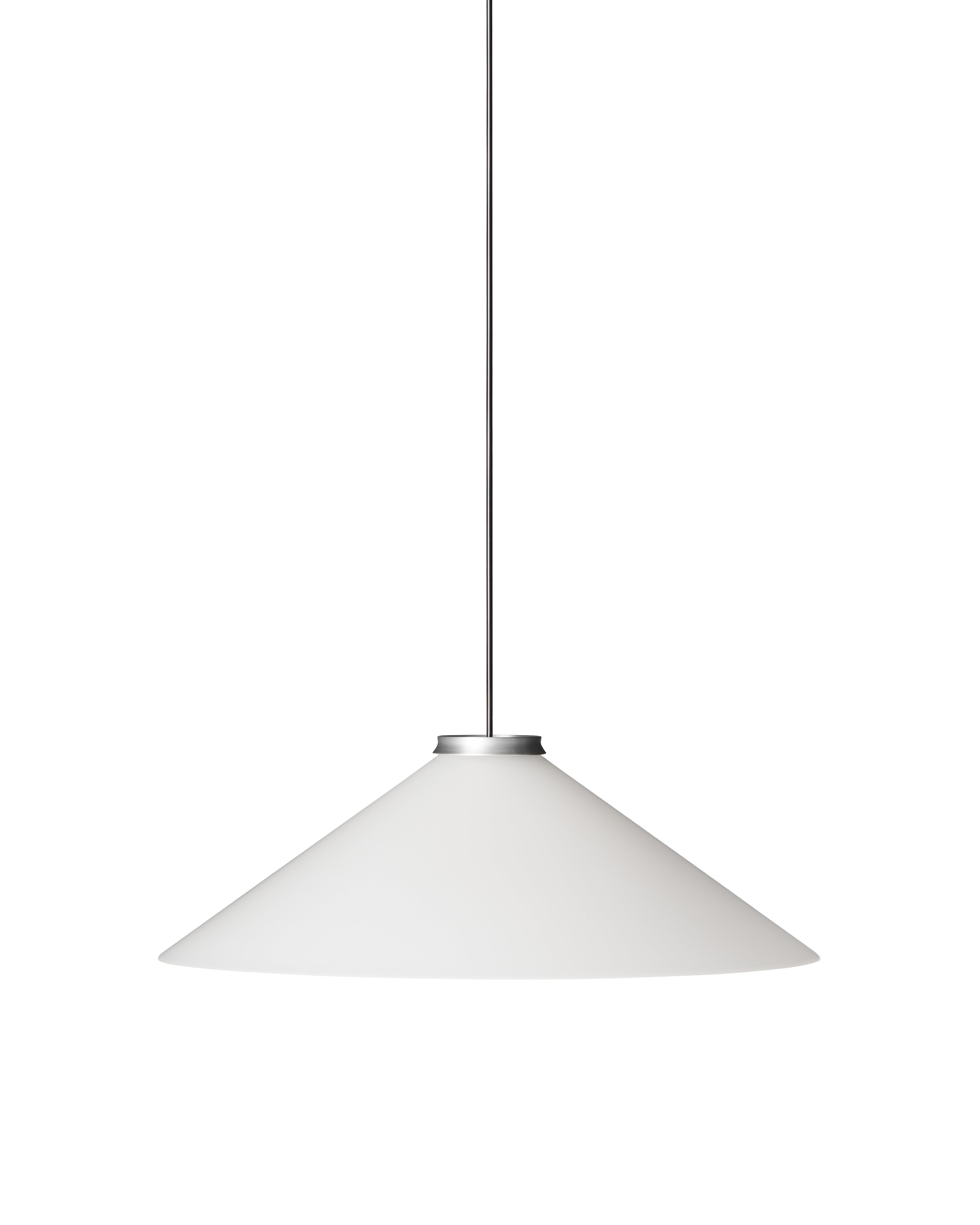 ALINE Silver Pendant Lamp with White Shade