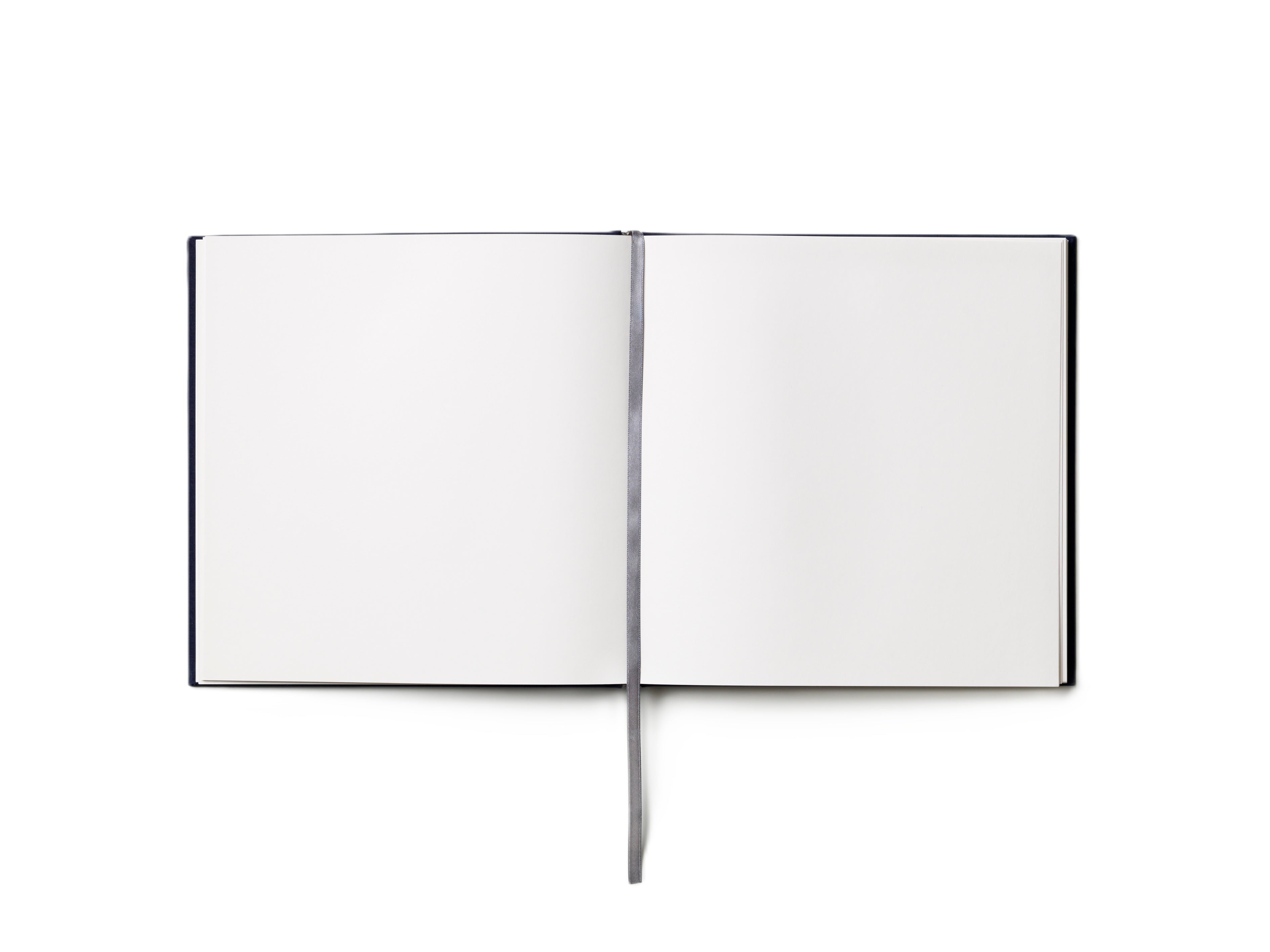 BE MY GUEST Guest Book Gray with Navy Blue