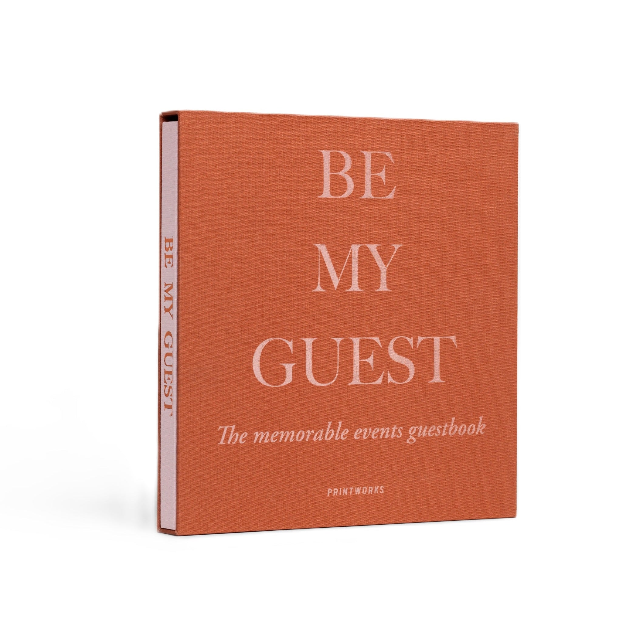 BE MY GUEST Guest Book red with pink