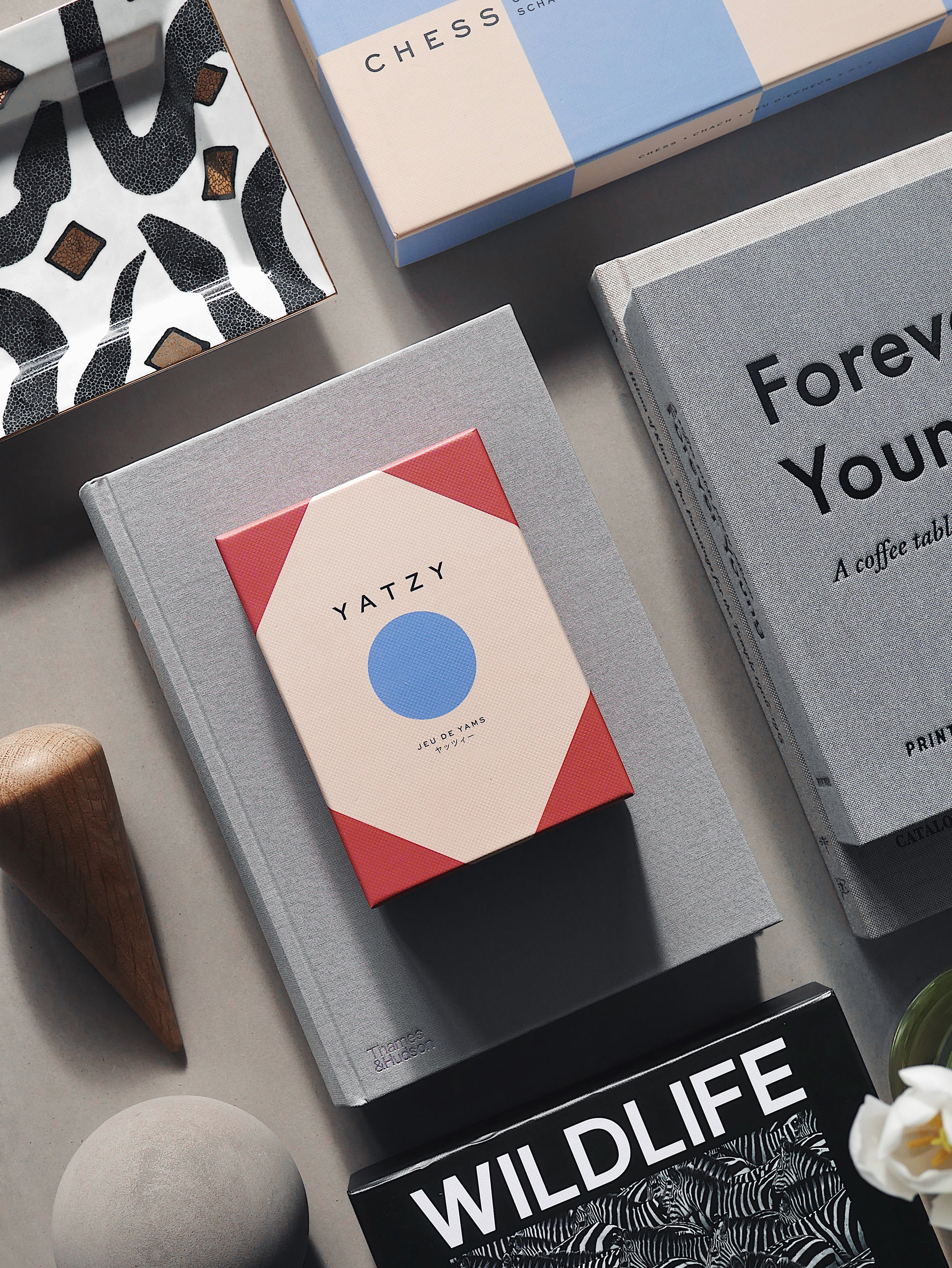 Red YATZY Dice Game with Beige