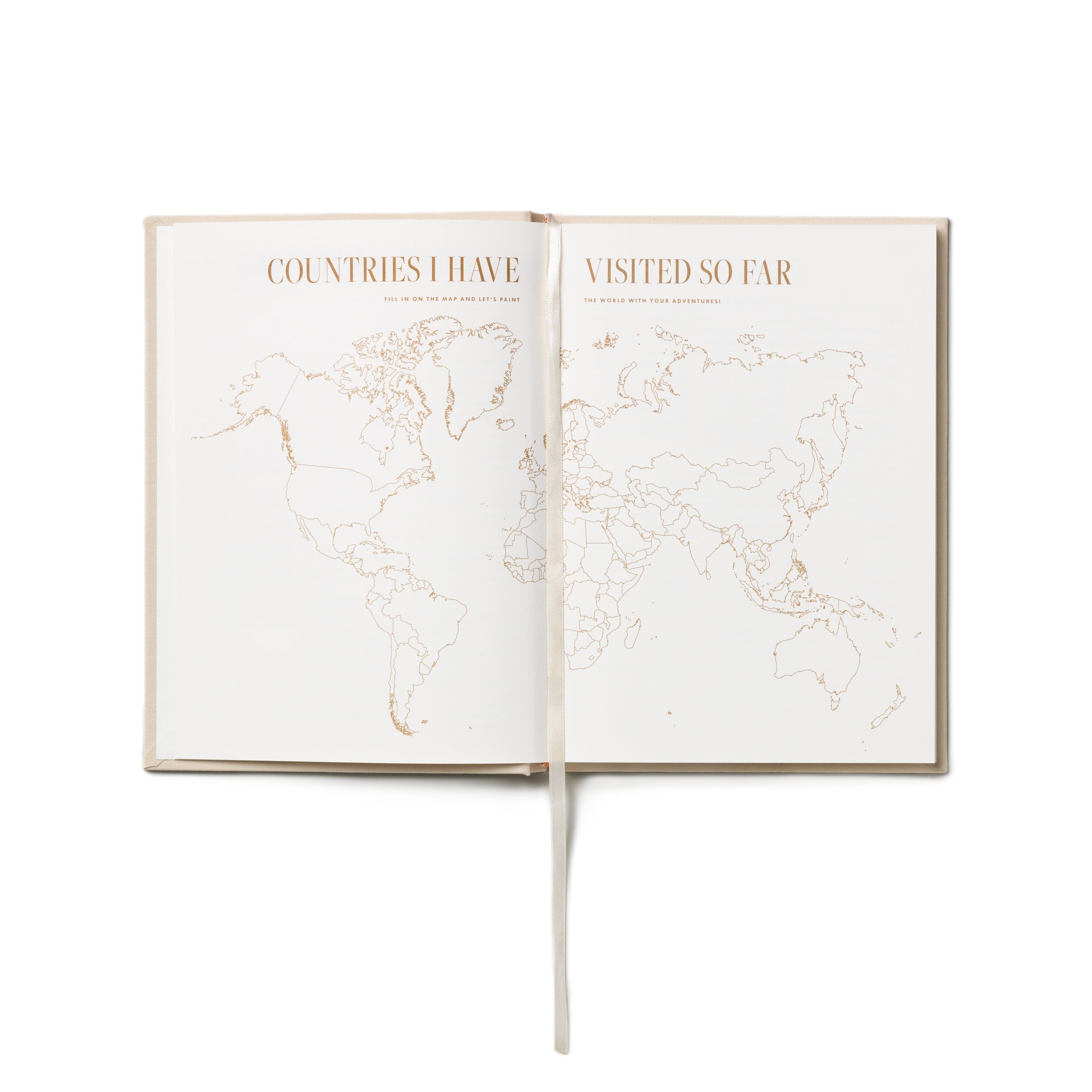 Travel Journal in Navy Blue with Beige