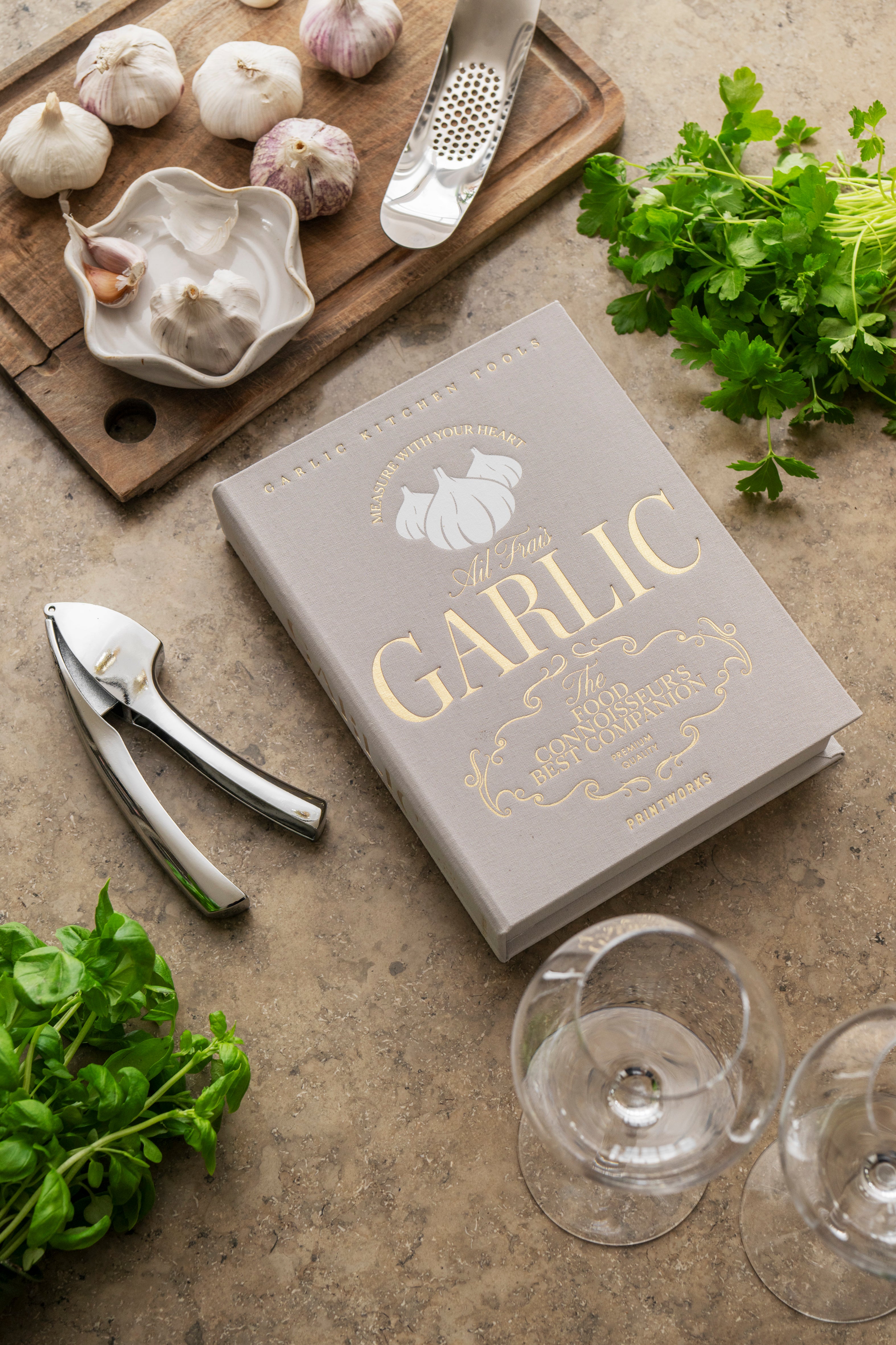 Knoblauchwerkzeug-Set GARLIC TOOLS grau