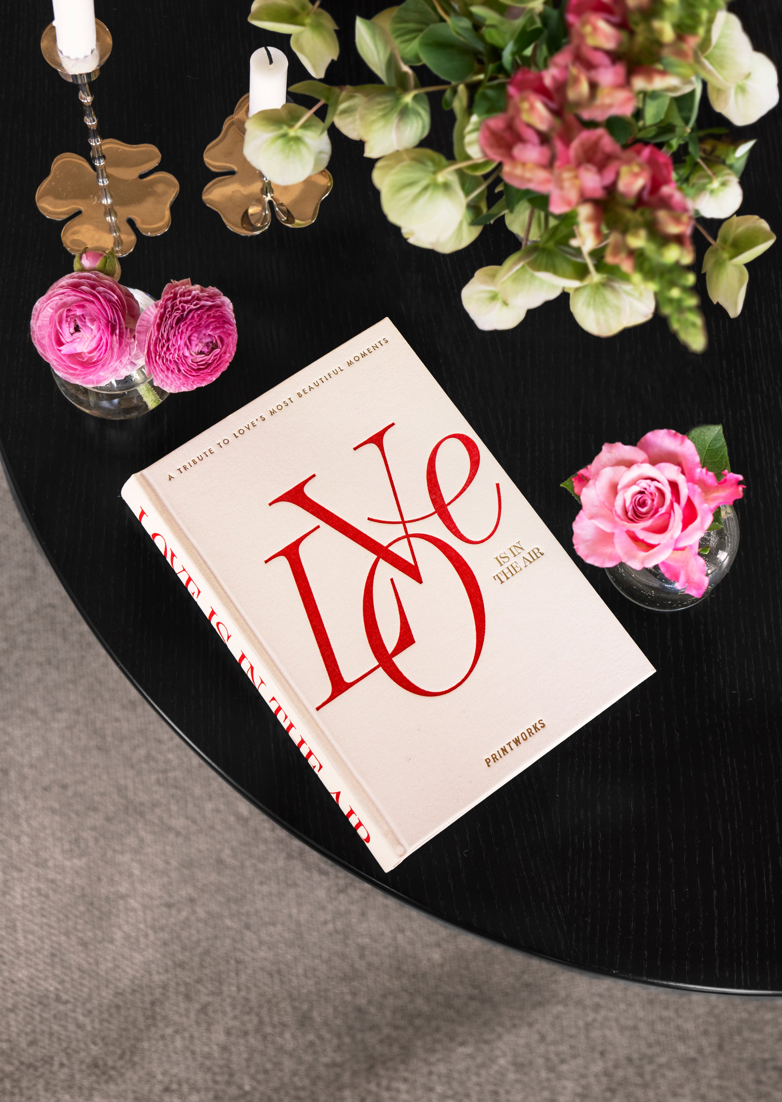 LOVE IS IN THE AIR Photo Album Beige with Red