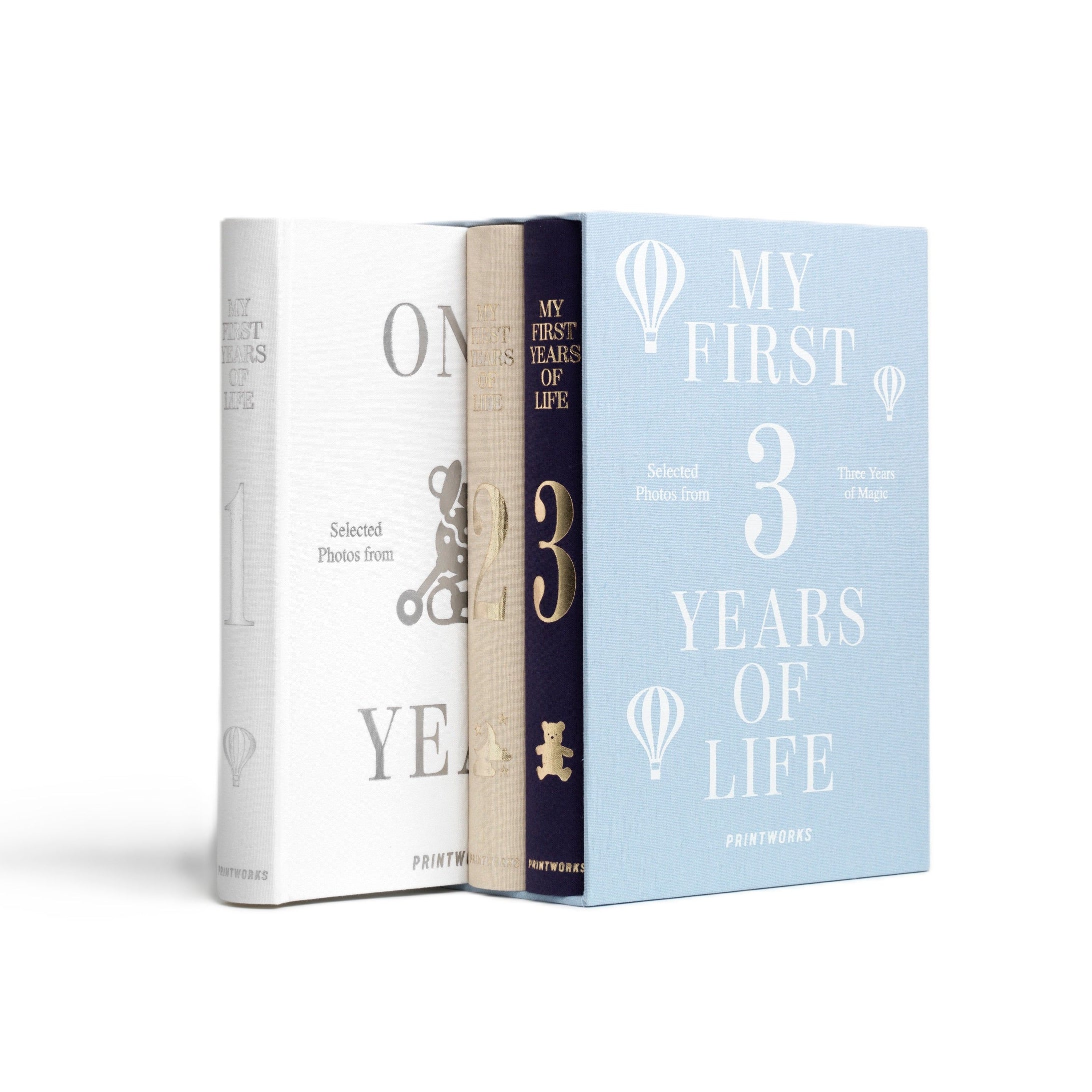 My First 3 Years of Life Photo Album Set Blue
