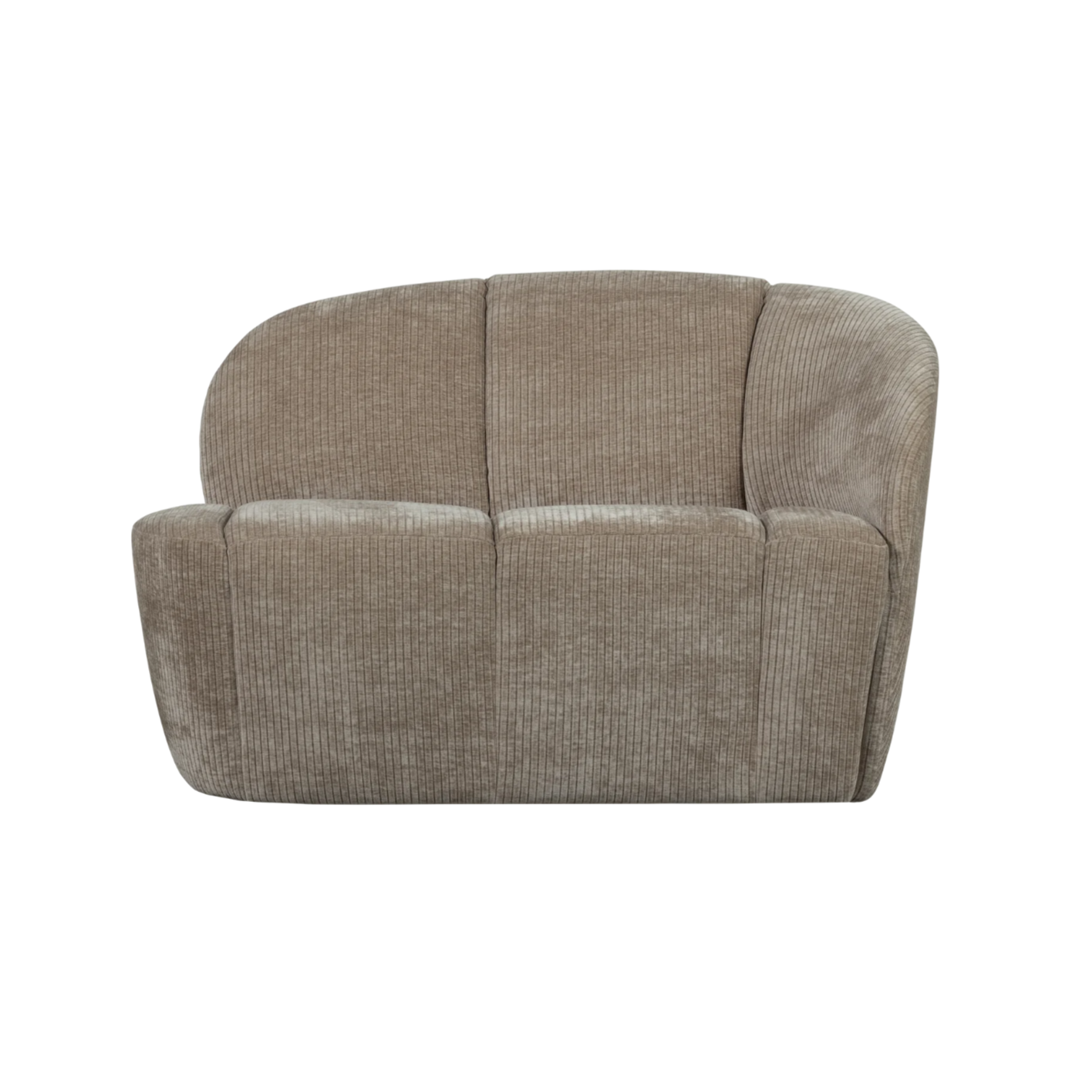 Sofa rechtsseitig 2-sitzig MOJO dunkel sandfarbener Cord