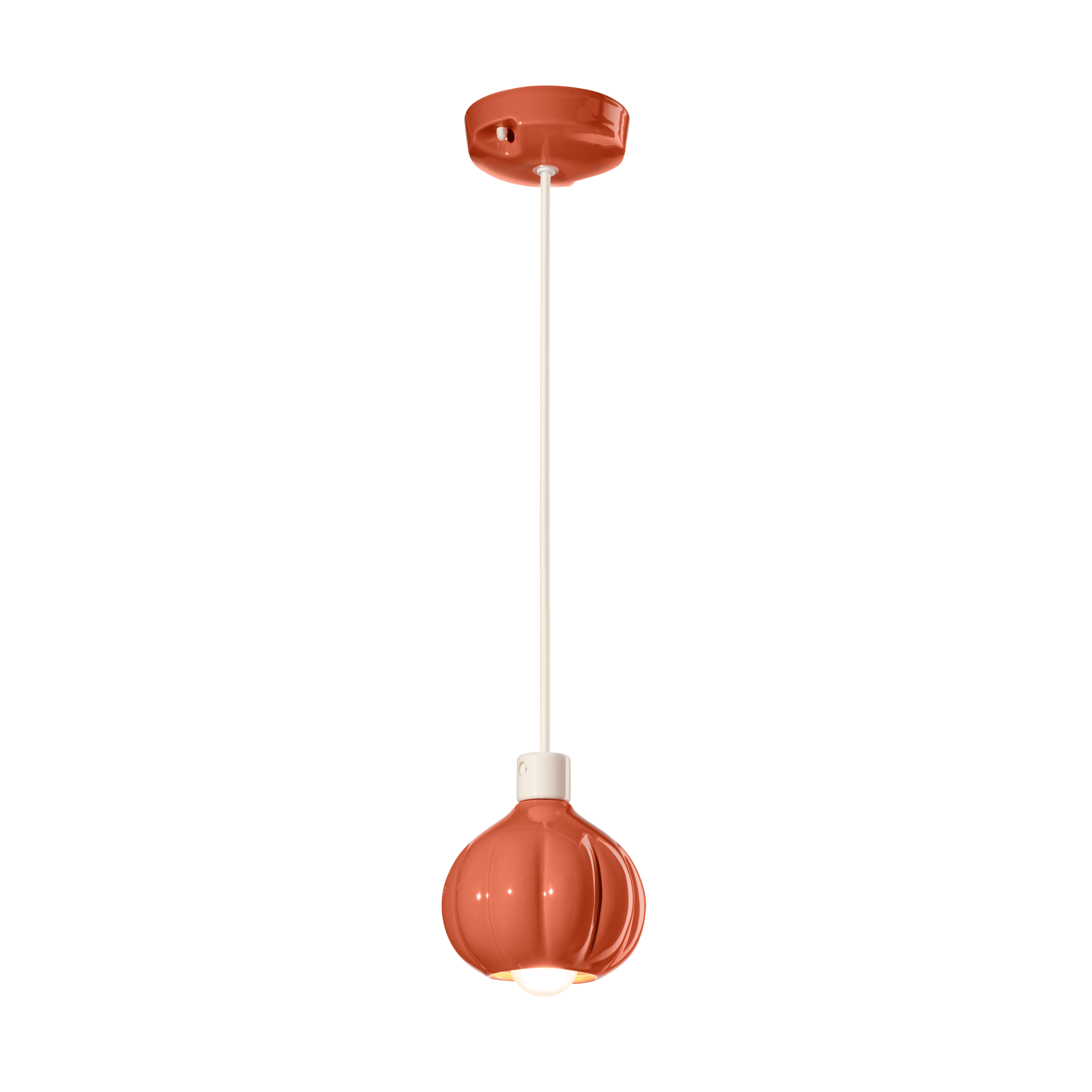 AFOXÉ orange ceramic pendant lamp