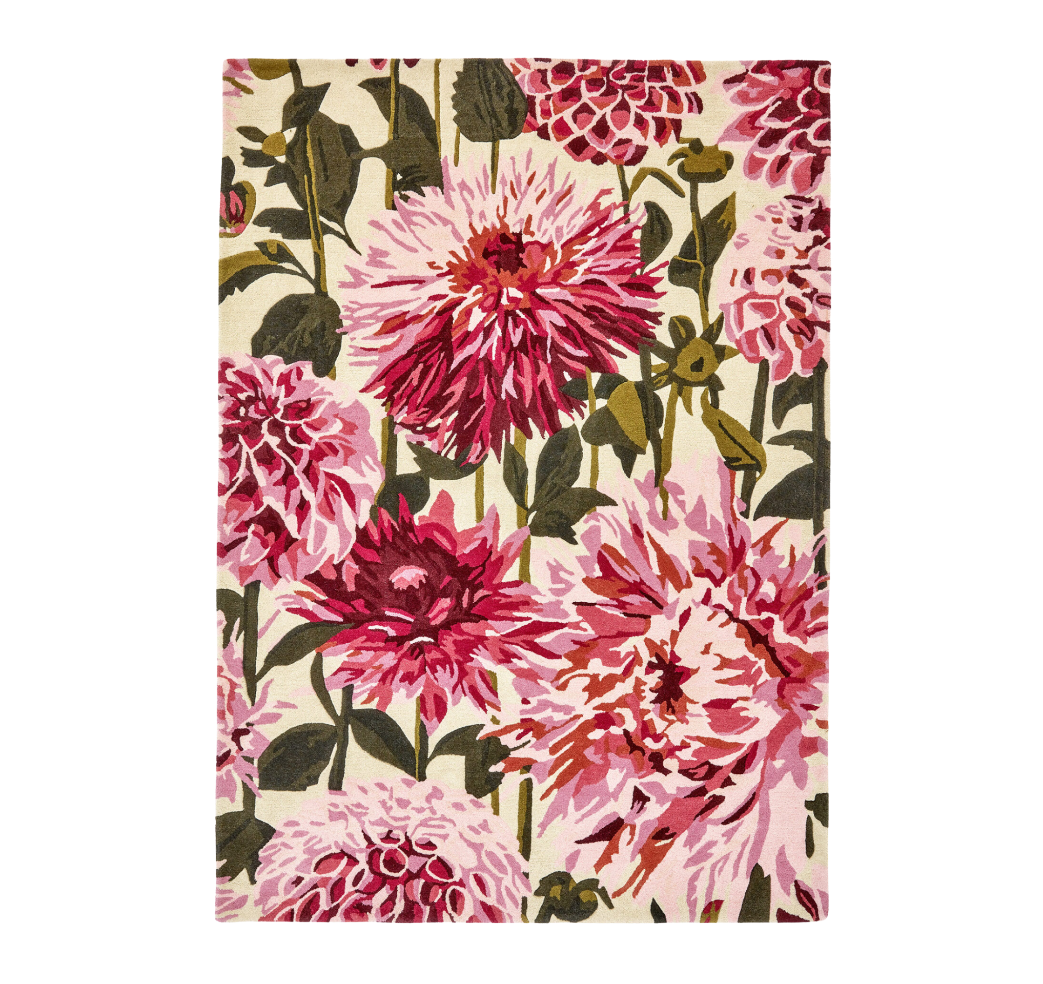 DAHLIA FUCHSIA PALM Teppich rosa-grün