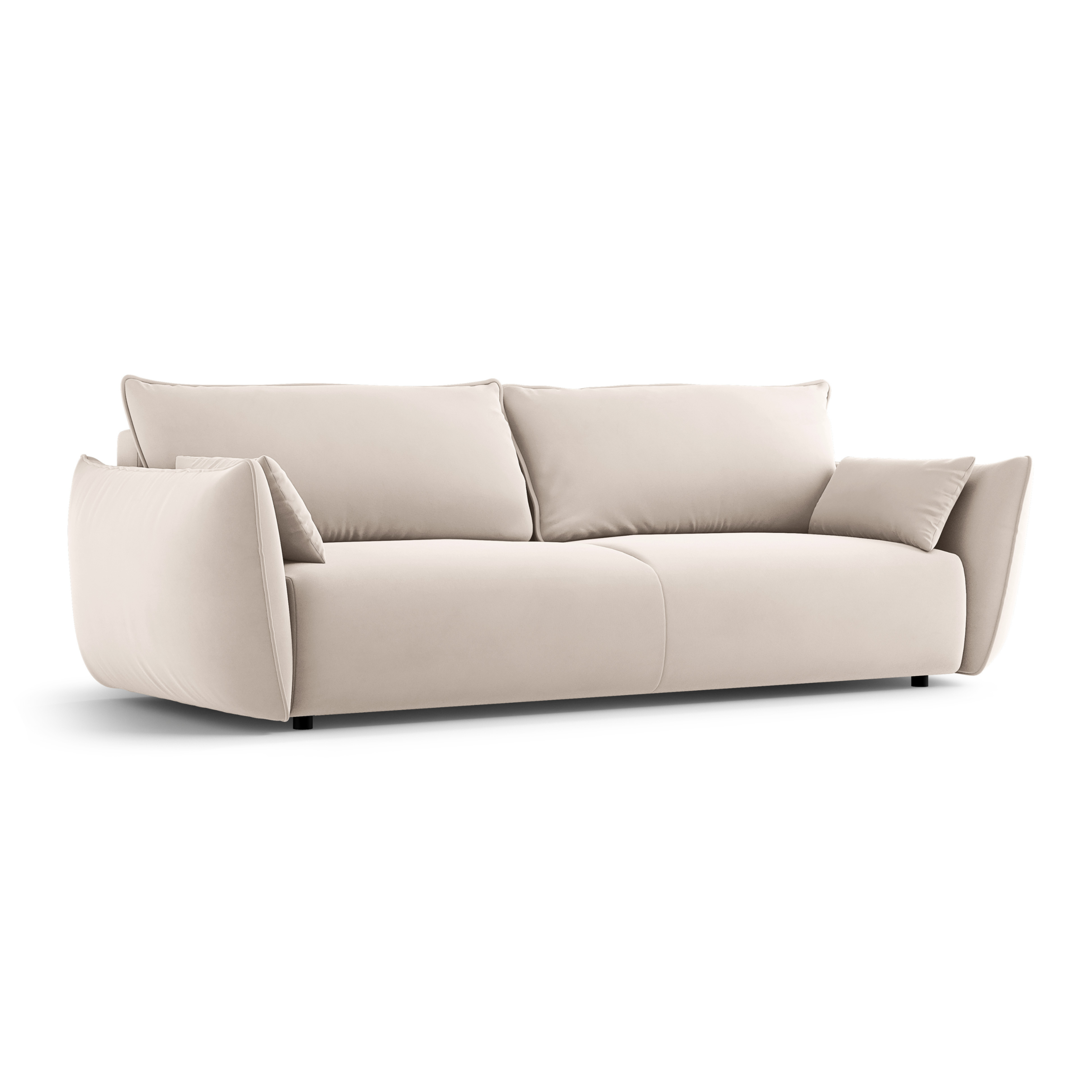 Samtsofa mit Schlaffunktion MATERA beige