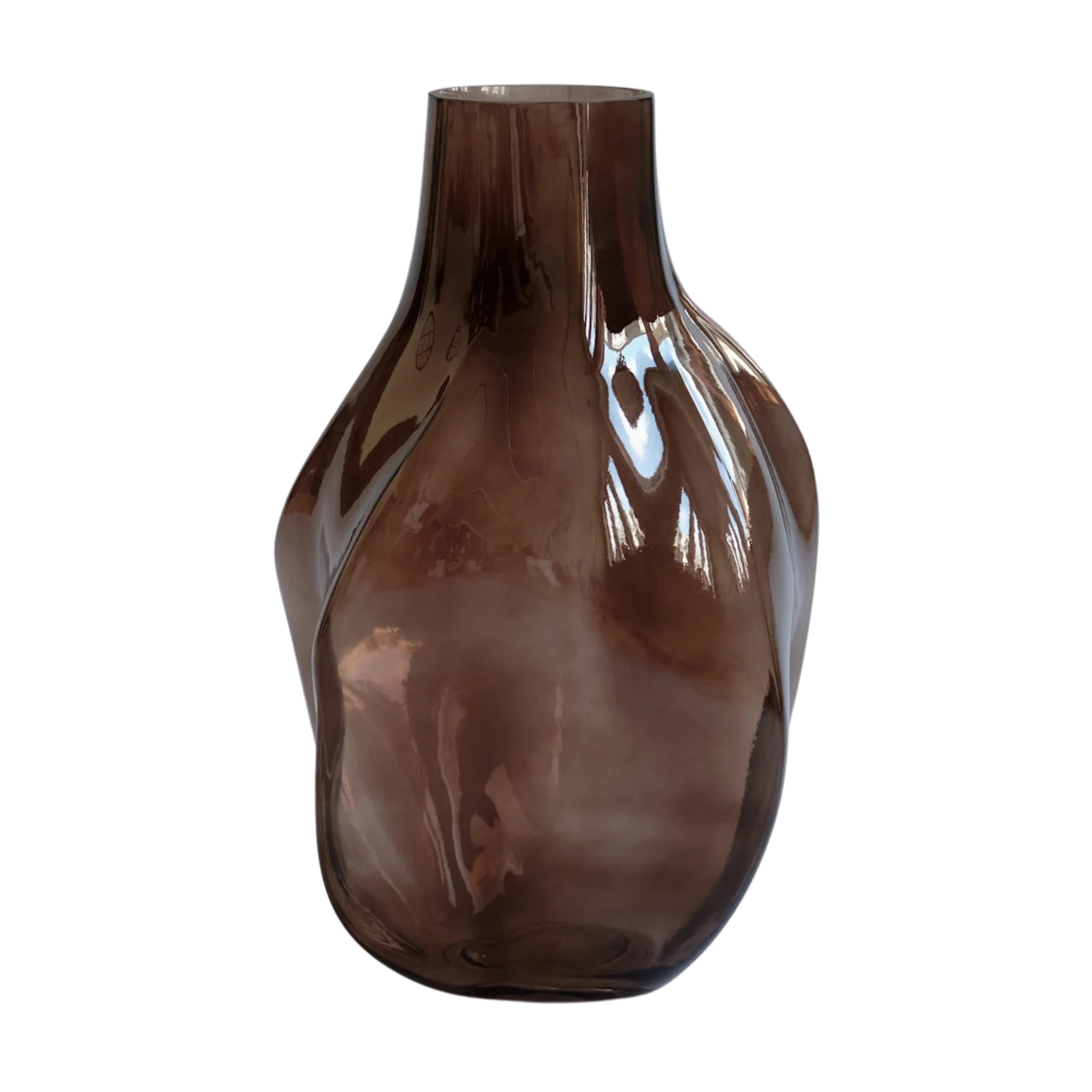 BAKKU Vase braunes Glas