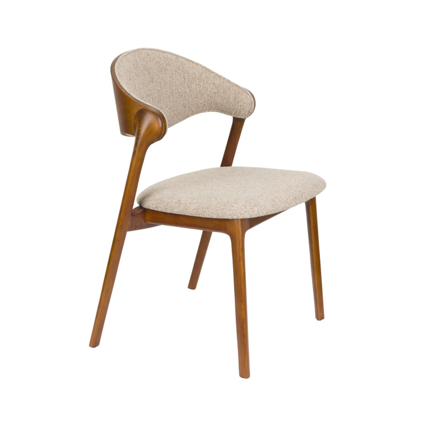 Babington beige chair with a wooden base