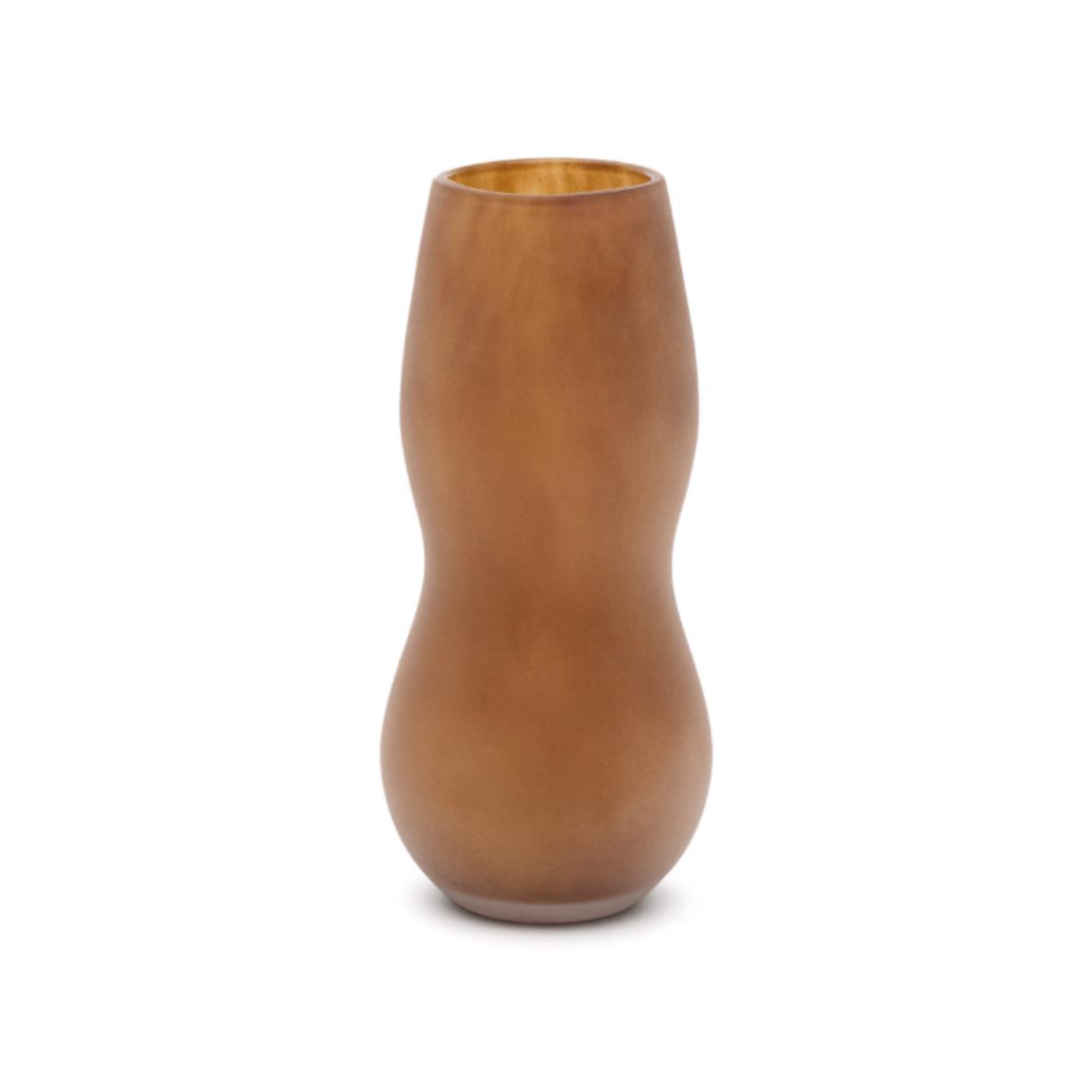 Vase Numa light brown glass